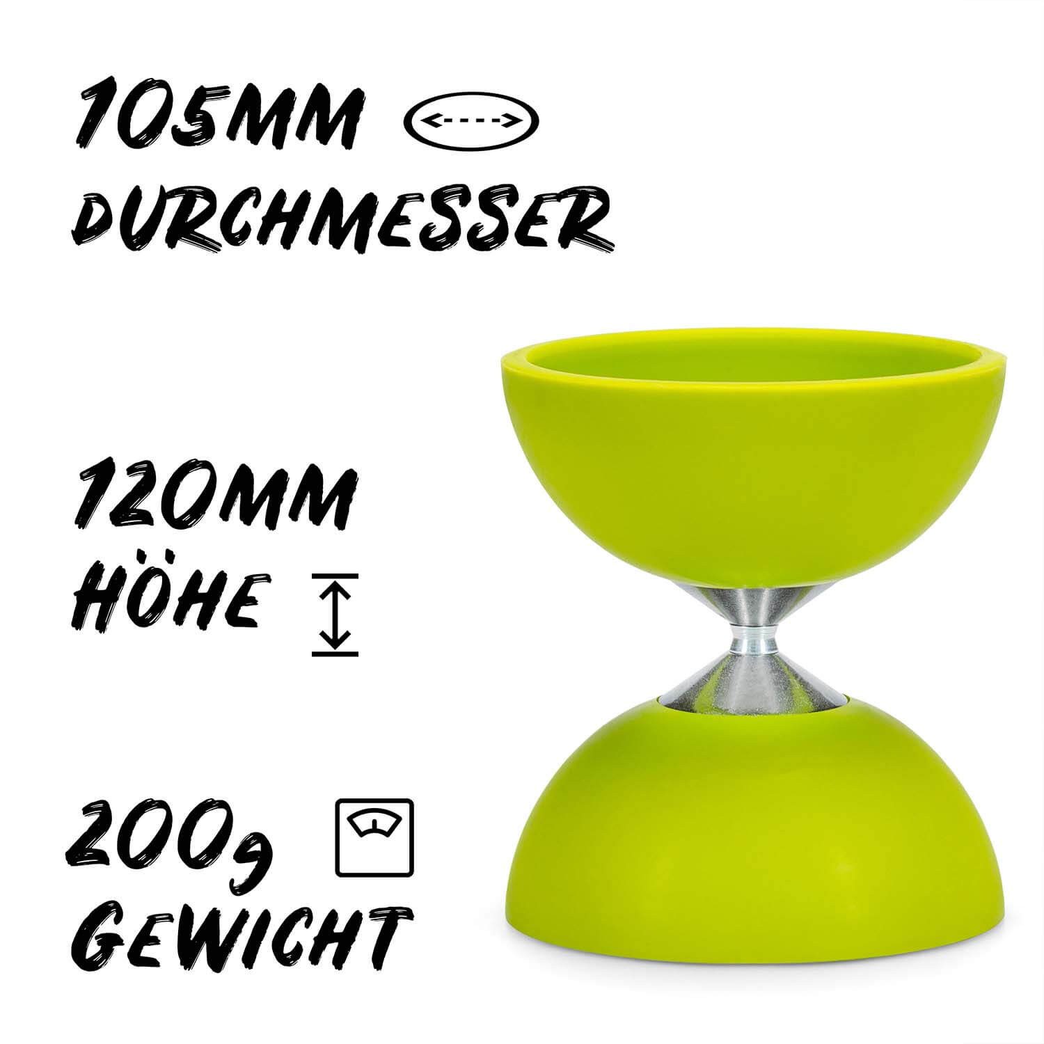 Diabolo Freizeitsport Spiel Diabolo Set Basic (lime)