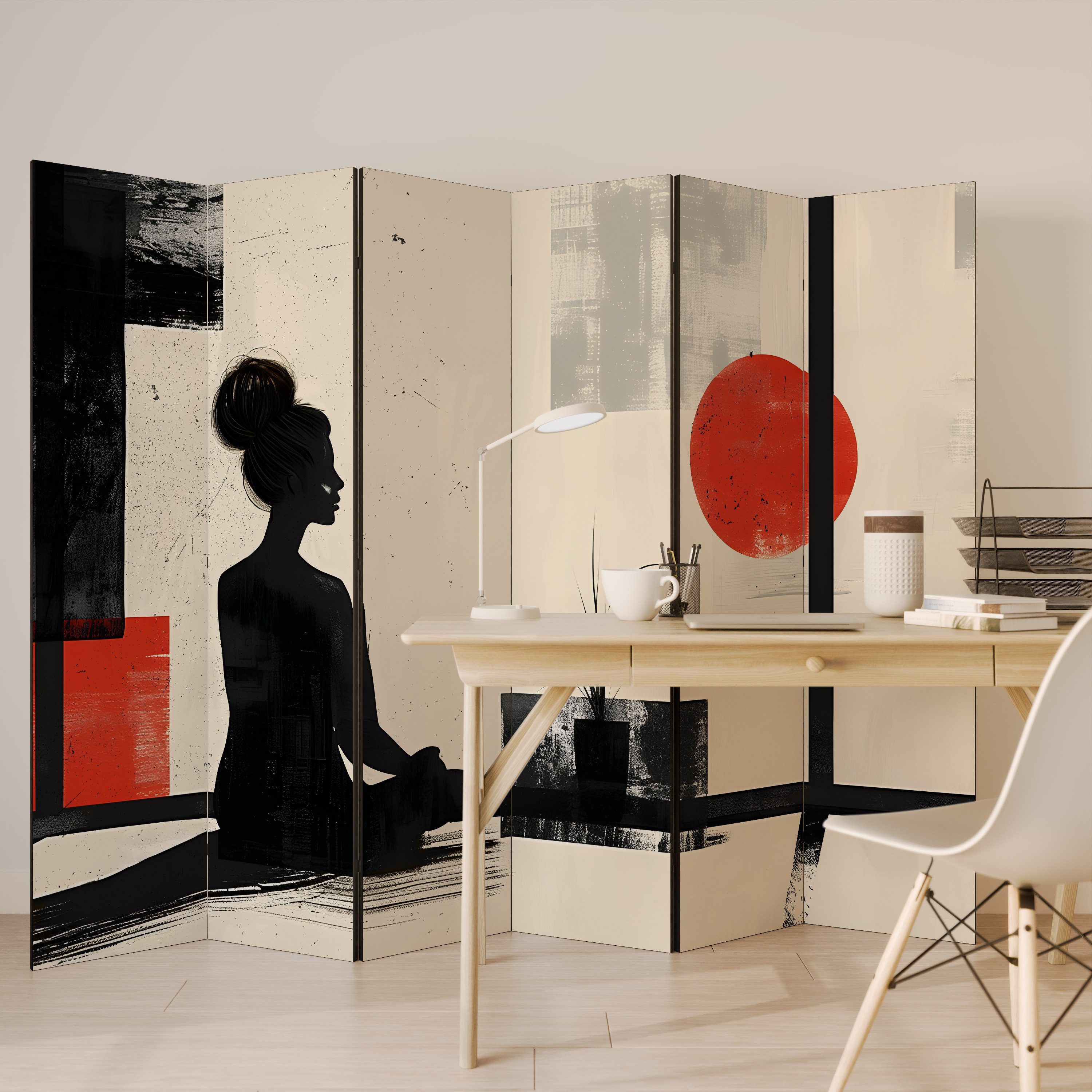 SPACEREBELS Paravent, Raumteiler - 3-teilig Raumtrenner, günstig online kaufen