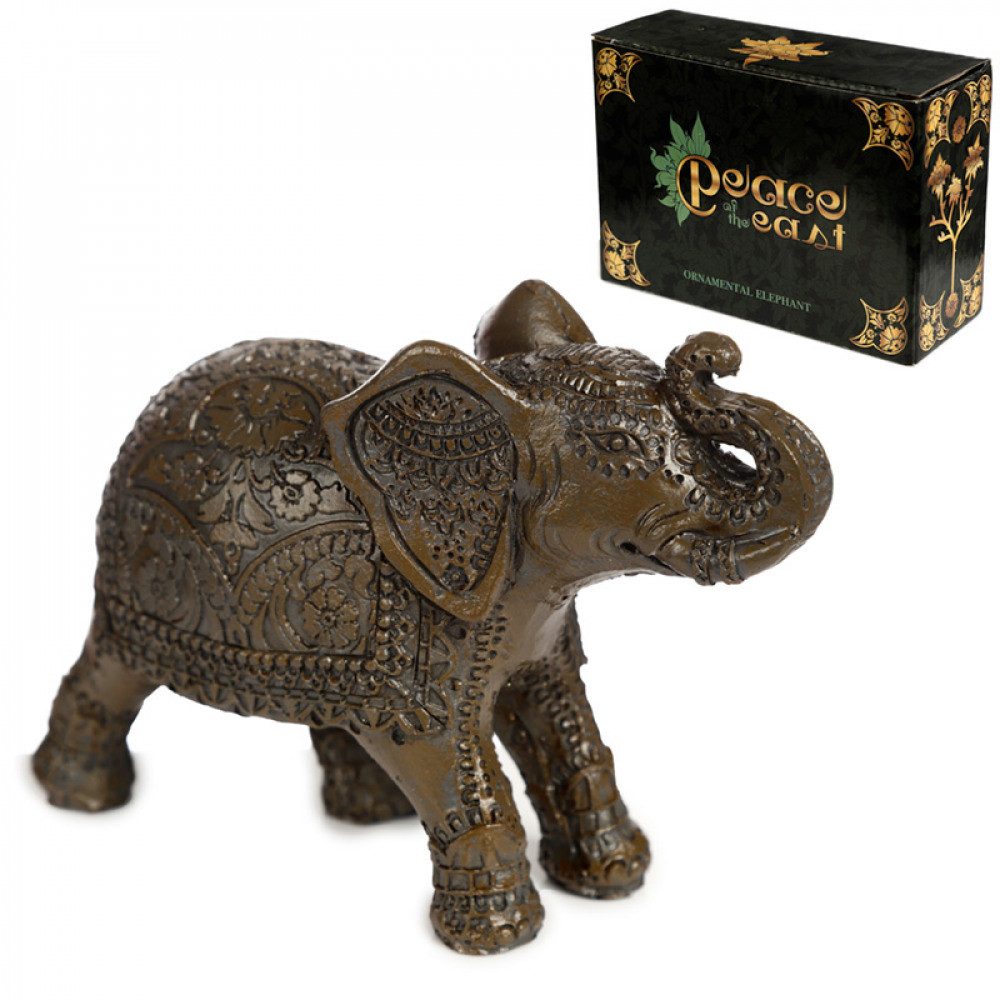 Sammelfigur Thailändische Elefantenfigur in dunkler Holzoptik