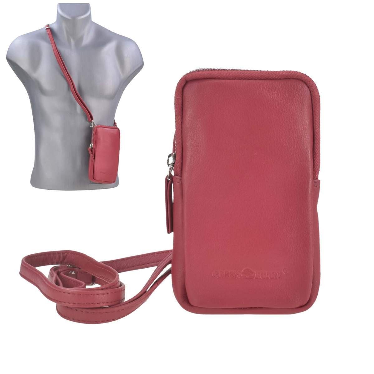 Greenburry Umhängetasche Nappa, rot SlingBag Handytasche, Umhänger, Handy