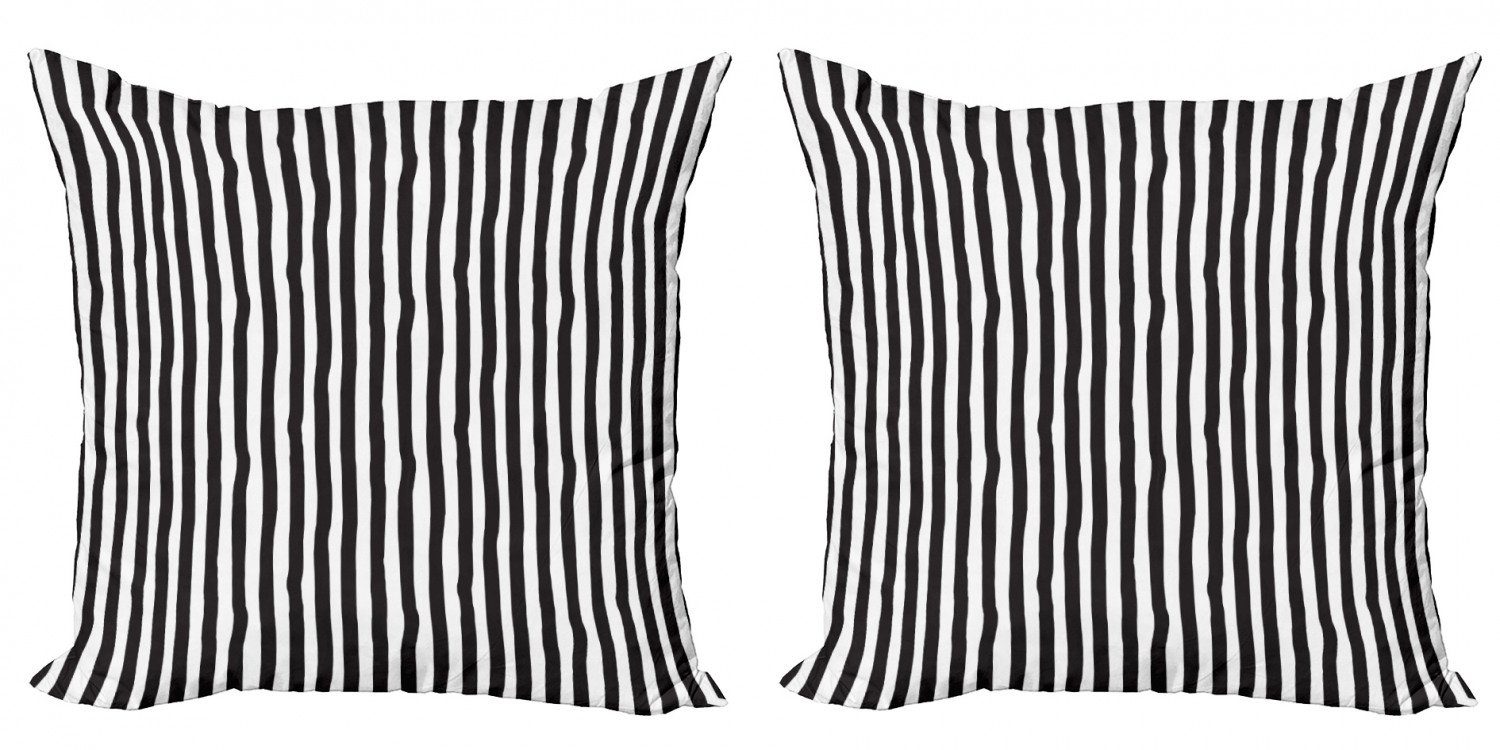 Doppelseitiger Stück), Abakuhaus Streifen Accent Linien Kunst Digitaldruck, (2 Kissenbezüge Modern Unregelmäßige Vertikale
