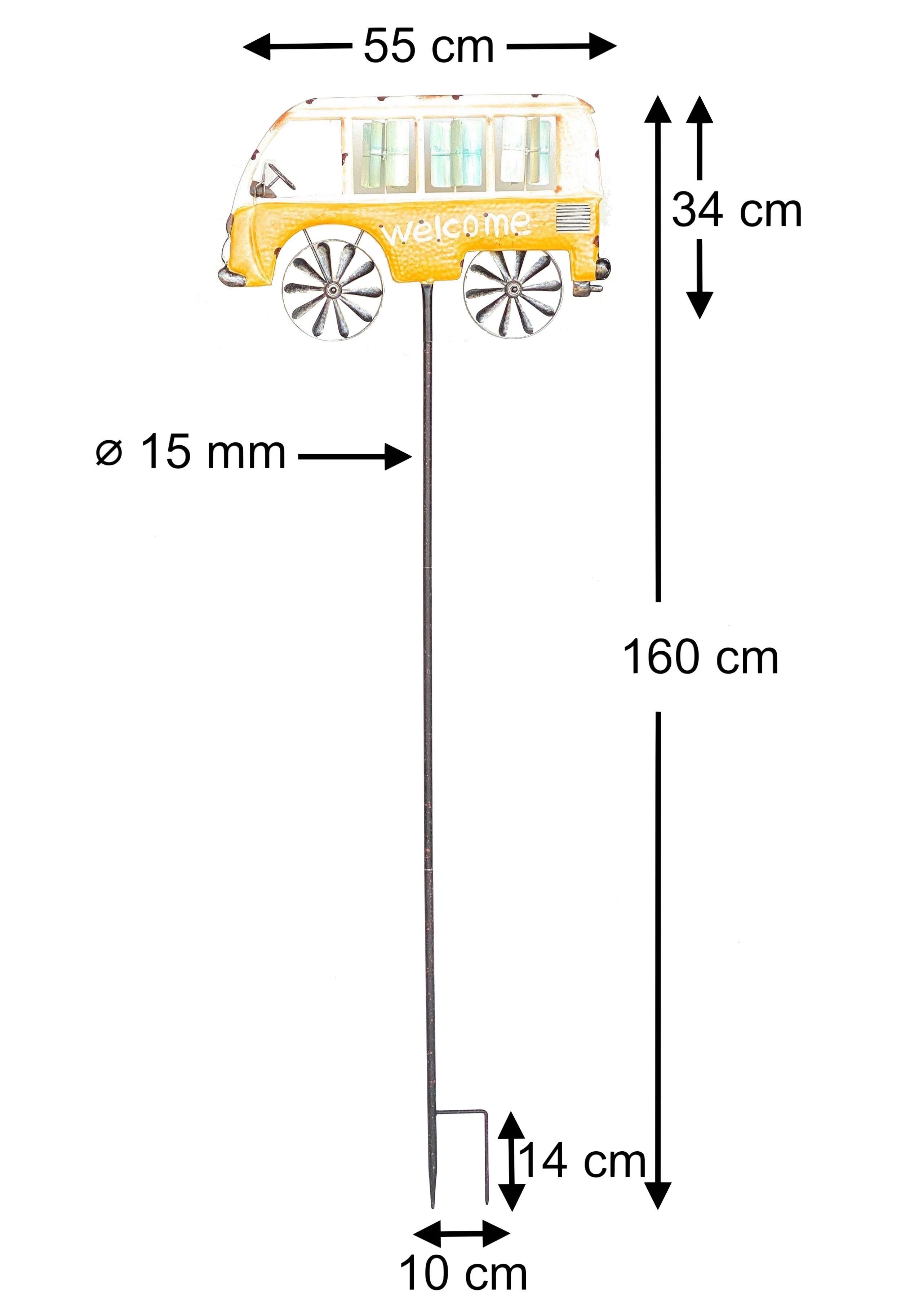 DanDiBo Gartenstecker Metall Bus Auto XL günstig online kaufen
