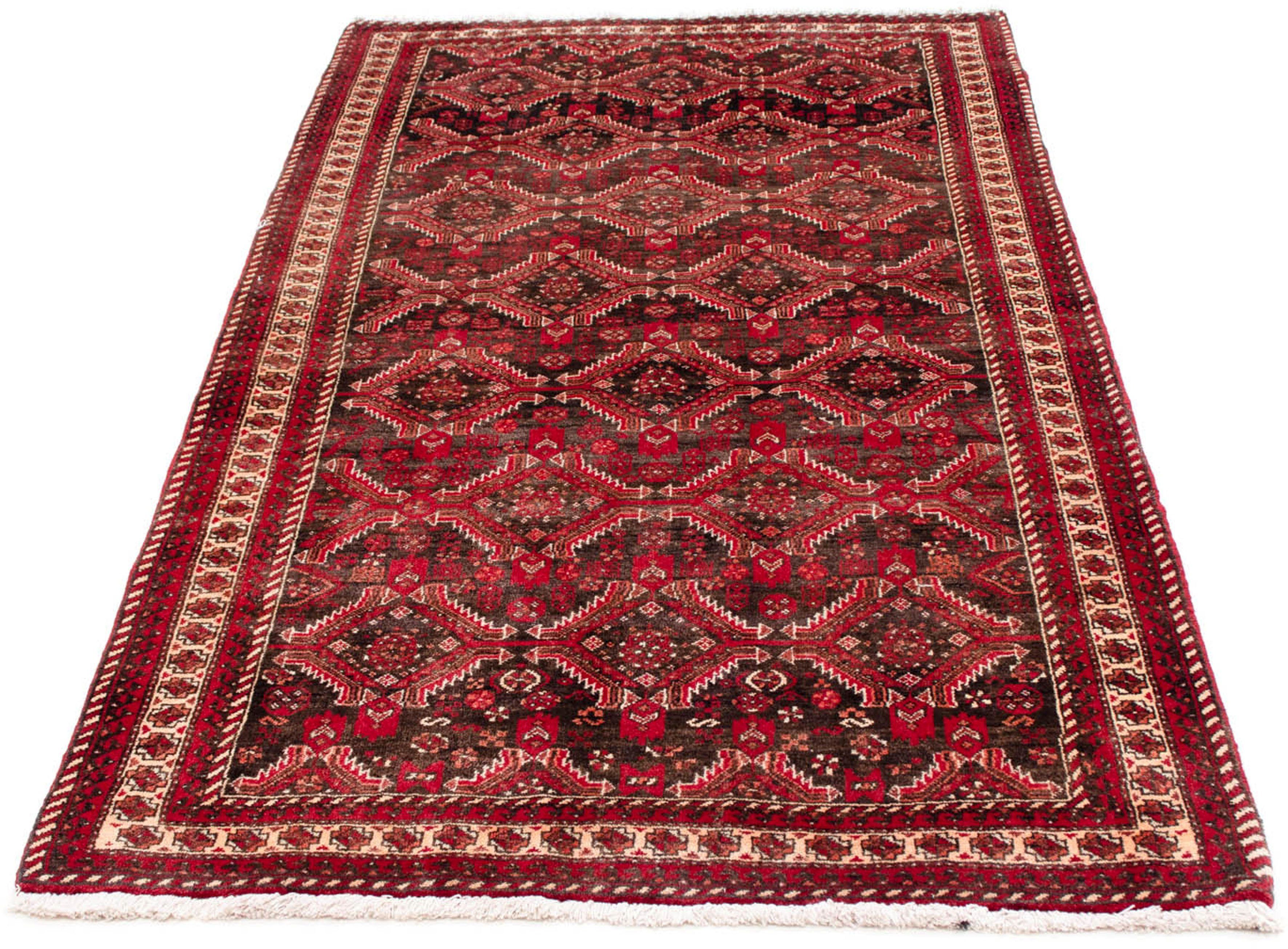 Orientteppich Belutsch - 195 x 99 cm - dunkelrot, morgenland, rechteckig, Höhe: 8 mm, Wohnzimmer, Handgeknüpft, Einzelstück mit Zertifikat