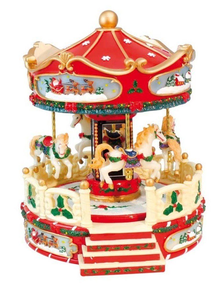Musicboxworld Spieluhr Weihnachtliches Karussell