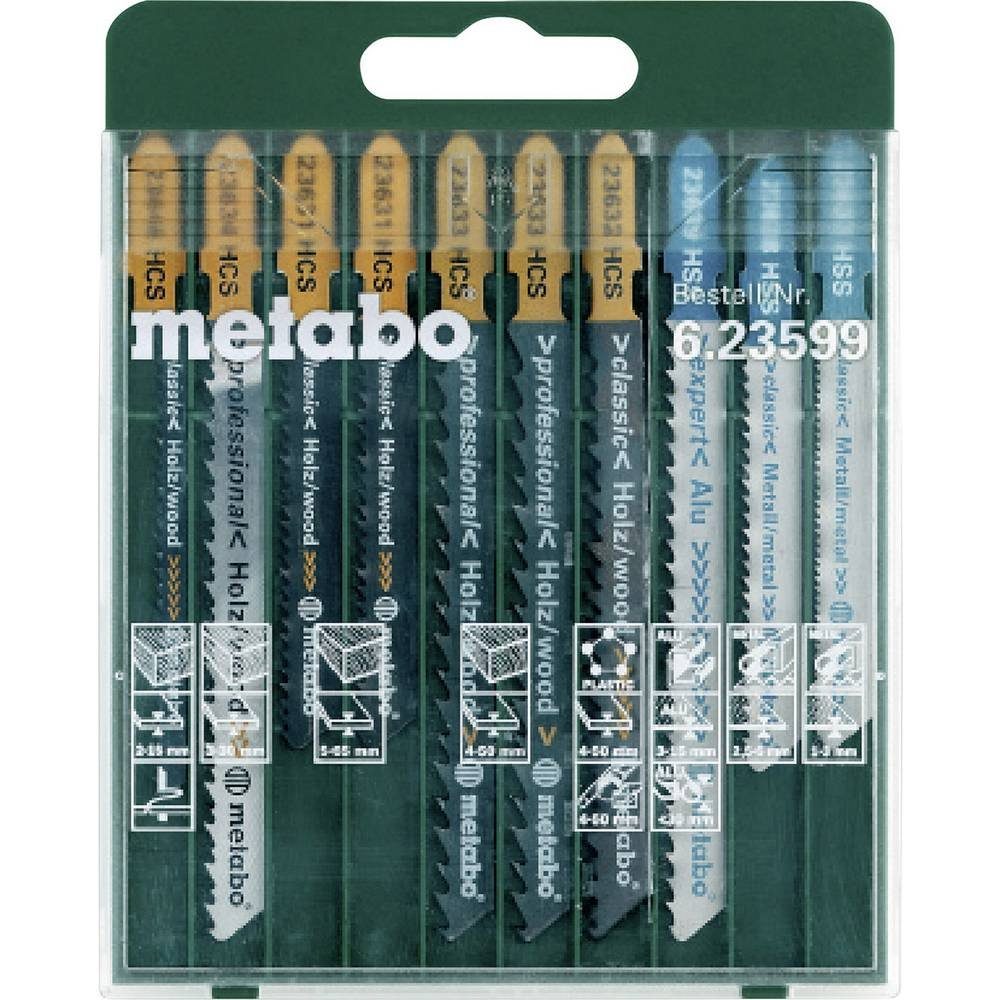 metabo Stichsägeblatt 10-teiliges Stichsägeblattsortiment 623599000