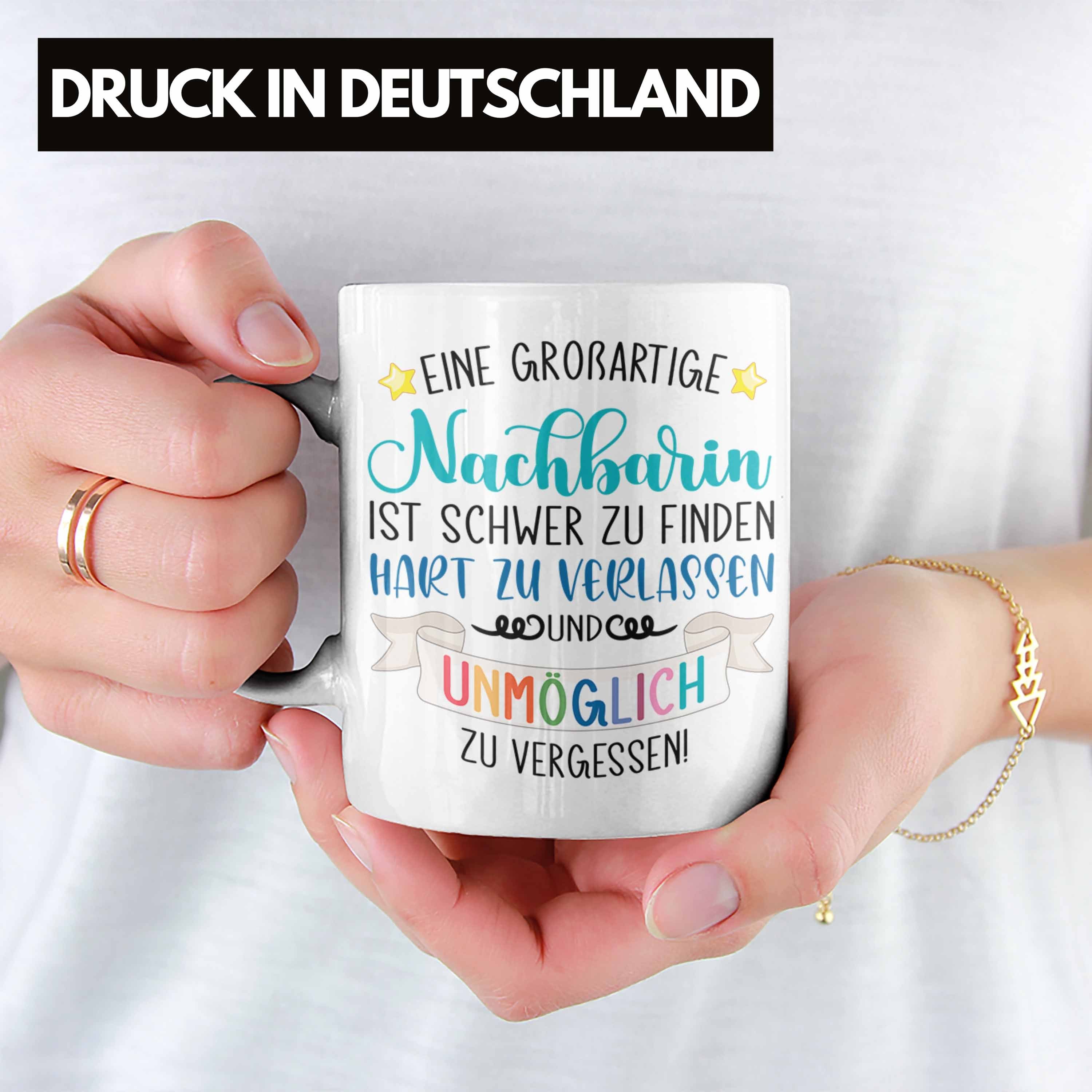 Tasse Weiss Geschenk Abschied Nachbarin Beste Freundin Nachbarin Nachbarin - Abschiedsgeschenk Trendation Trendation Geschenkidee Weltliebste Geburtstag Tasse Lieblings