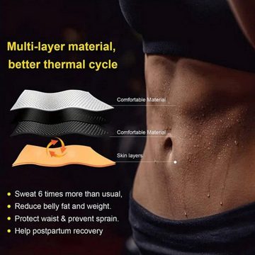 AUKUU Shaping-Body Sport Sport Damen Taillentrainer Schlankheitsgürtel Schweiß Verstellbarer Reißverschluss Verstärkter körperformender