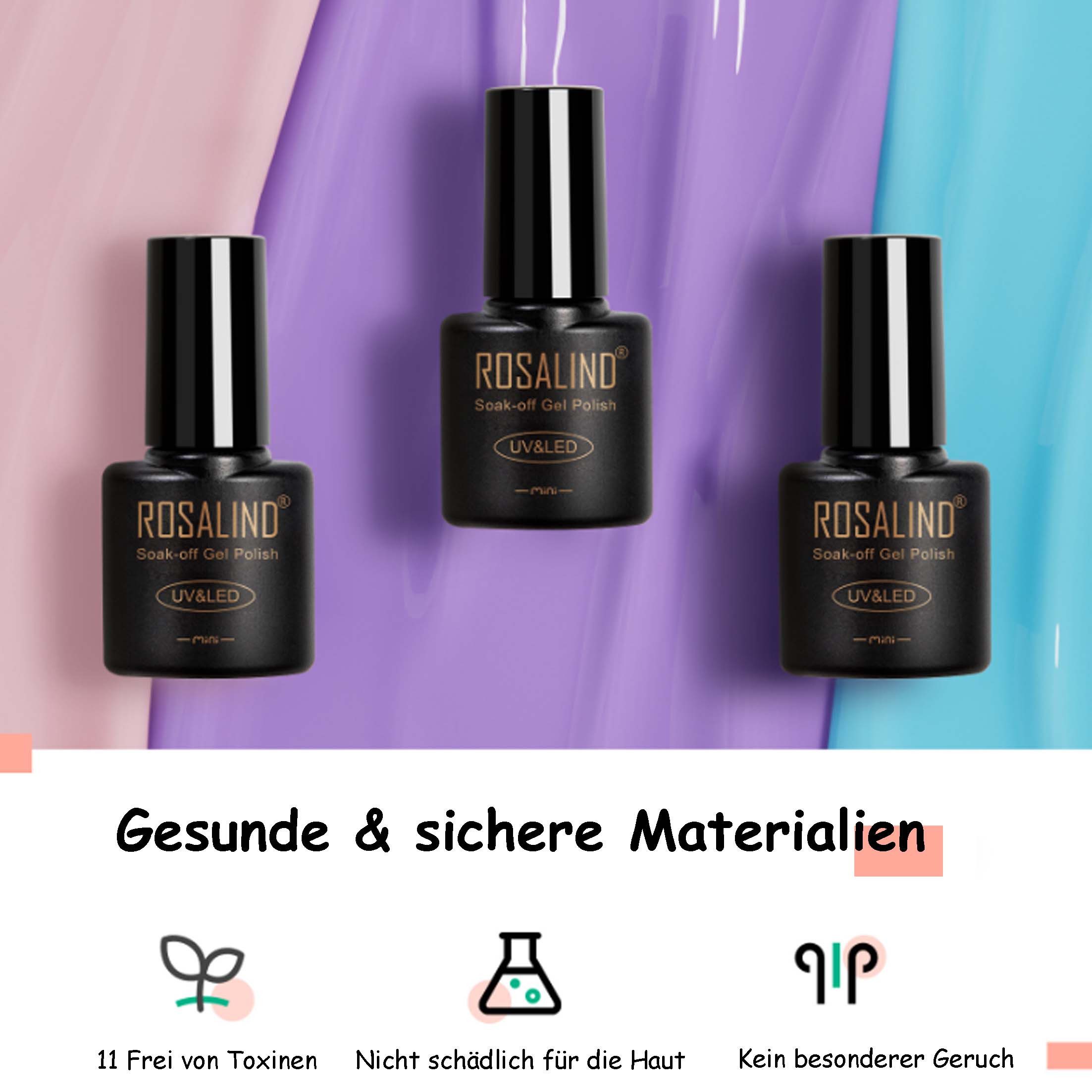 KINSI UV-Nagellack-Set Nude Nagellack Gel, 35 Farben Nagellack Gel + 3 Funktionsgel, 38-tlg., Gesunde und sichere Materialien, lang anhaltender Glanz – Bild 3 von 5