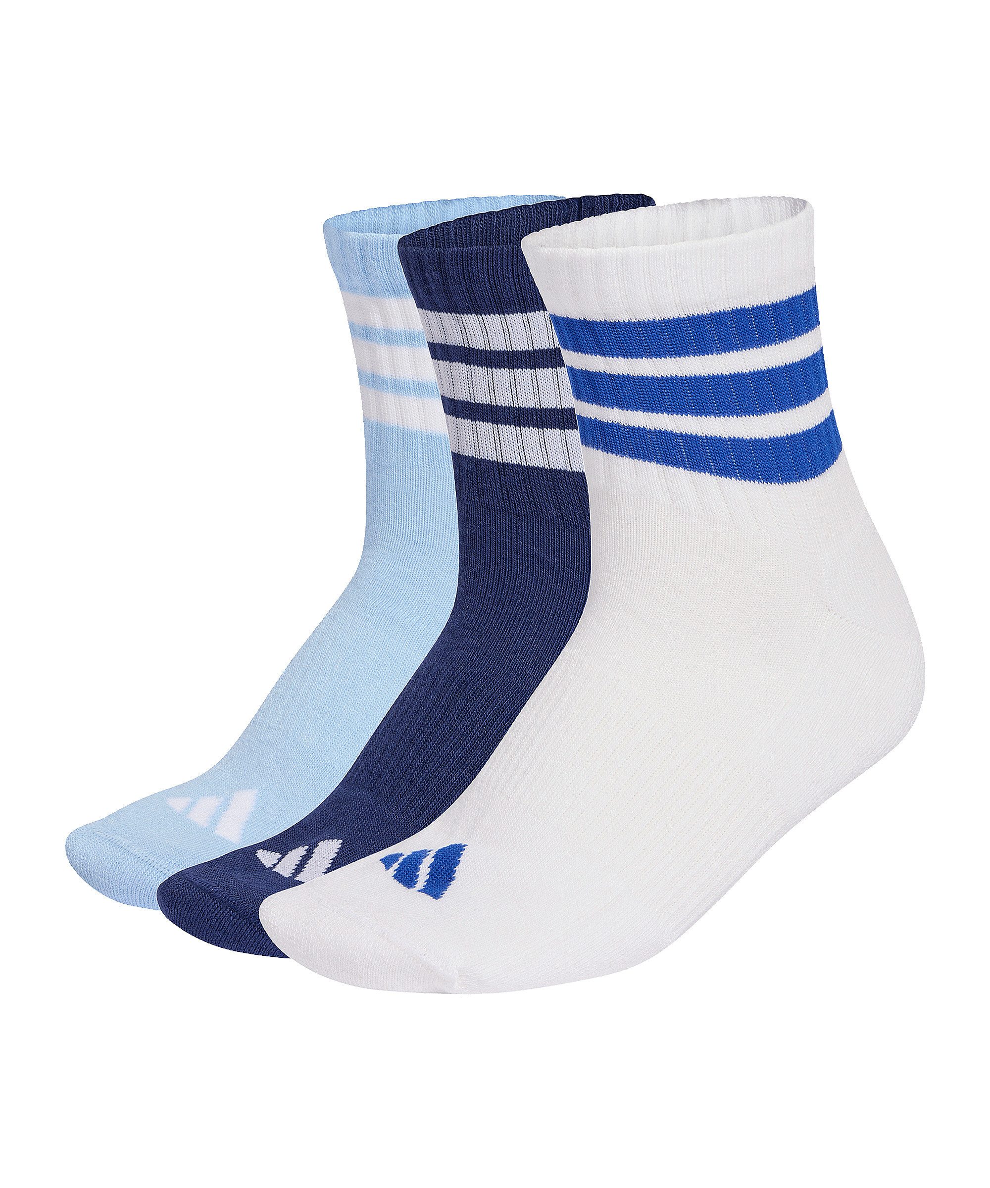 adidas Performance Laufsocken adidas Performance 3 Stripes Mid 3er Pack Socken Bequem