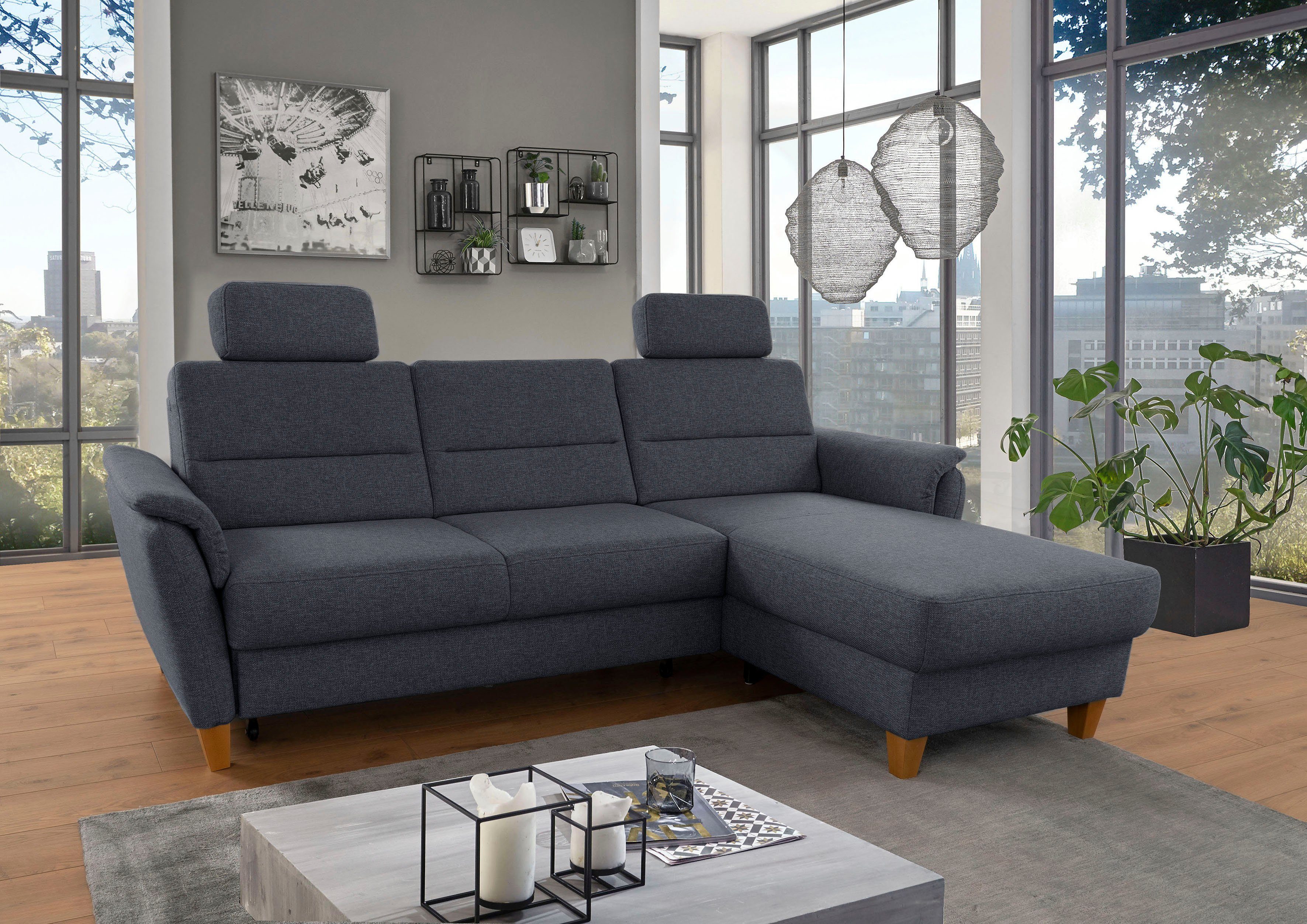 Home affaire Ecksofa Palmera L-Form, Federkern, günstig online kaufen