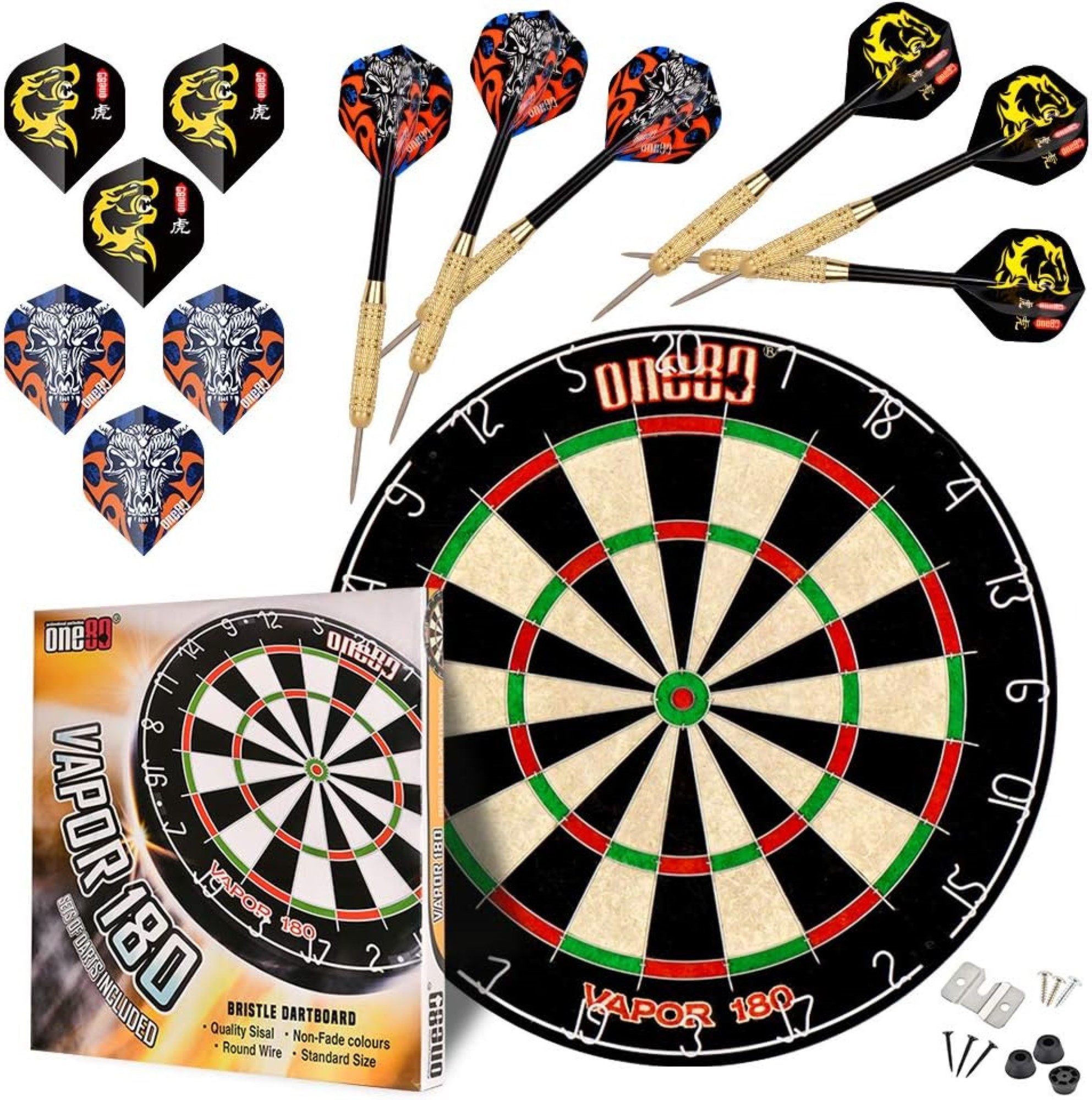 Dartscheibe Dartscheibe Set mit 6/12 Dartpfeilen Metallspitze