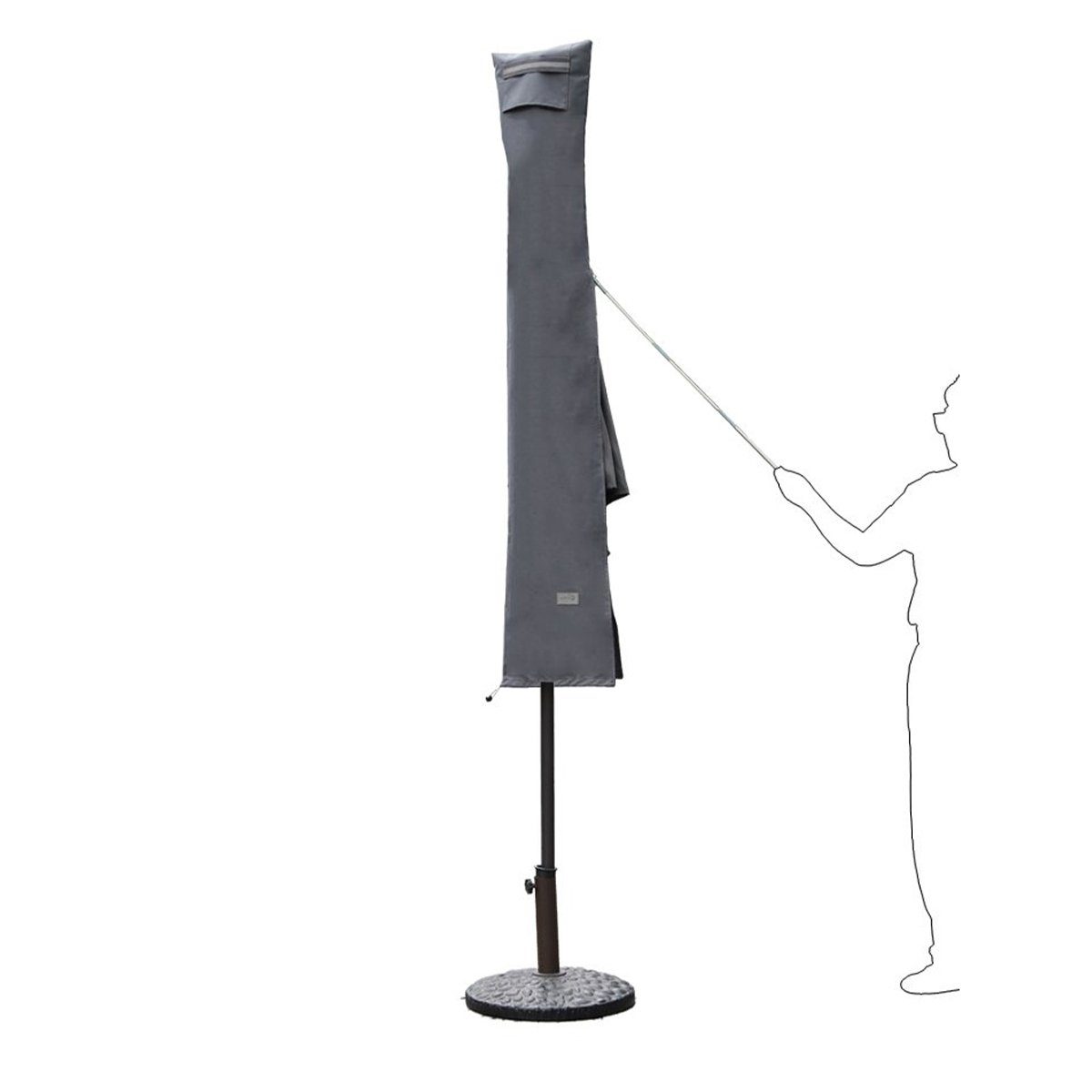Sekey Sonnenschirm-Schutzhülle für Sonnenschirm bis Ø3m Gartenschirm, XL, m günstig online kaufen