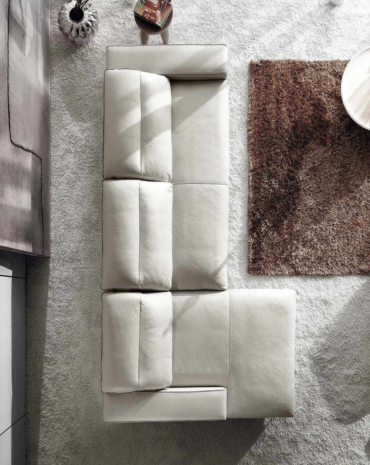 Xlmoebel Ecksofa PRIANERA L-Form Sofa aus hochwertigem Leder mit eleganter Polsterung, Ecksofa, Hergestellt in Europa