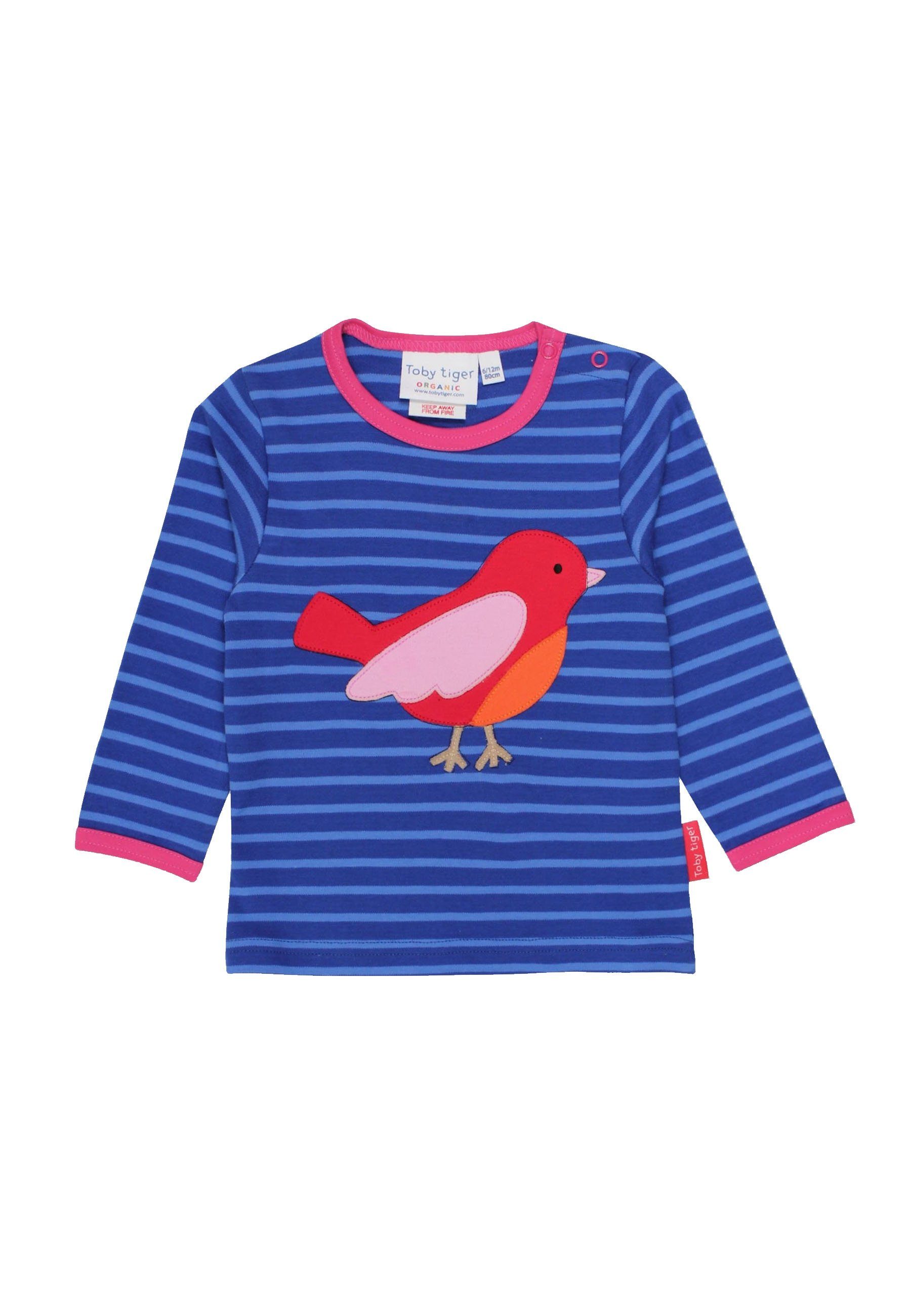 Toby Tiger Langarmshirt Langarmshirt mit Vogel Applikation | Shirts