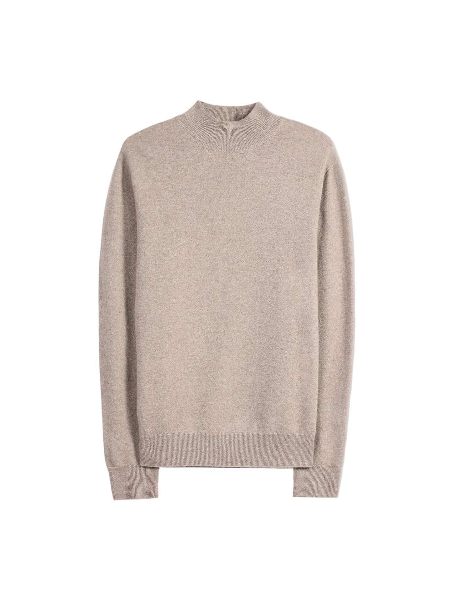 Rundhalspullover Zeitloser Kaschmirpullover mit Stehkragen