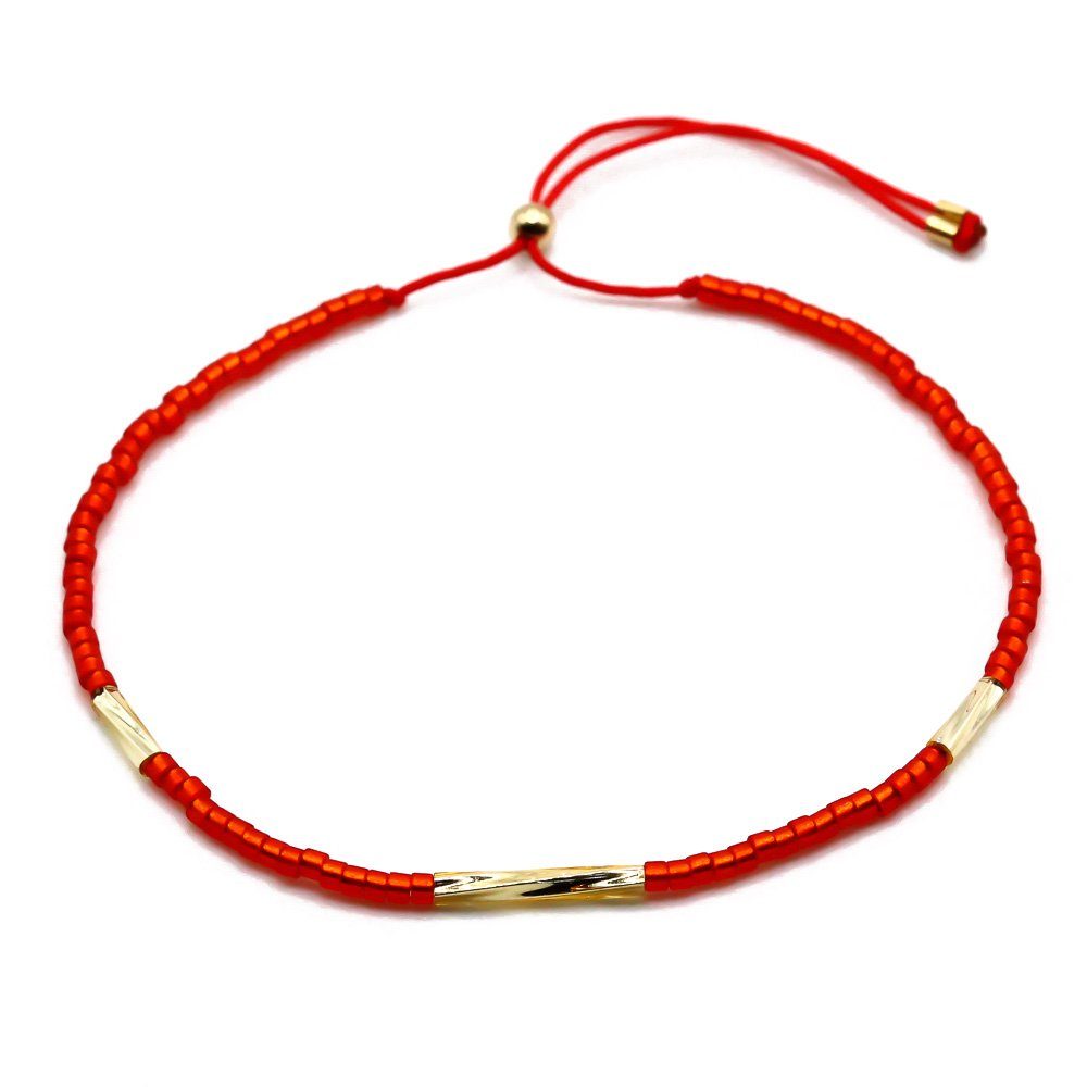 Perlenarmband Ruby Twisted Red Armband juni