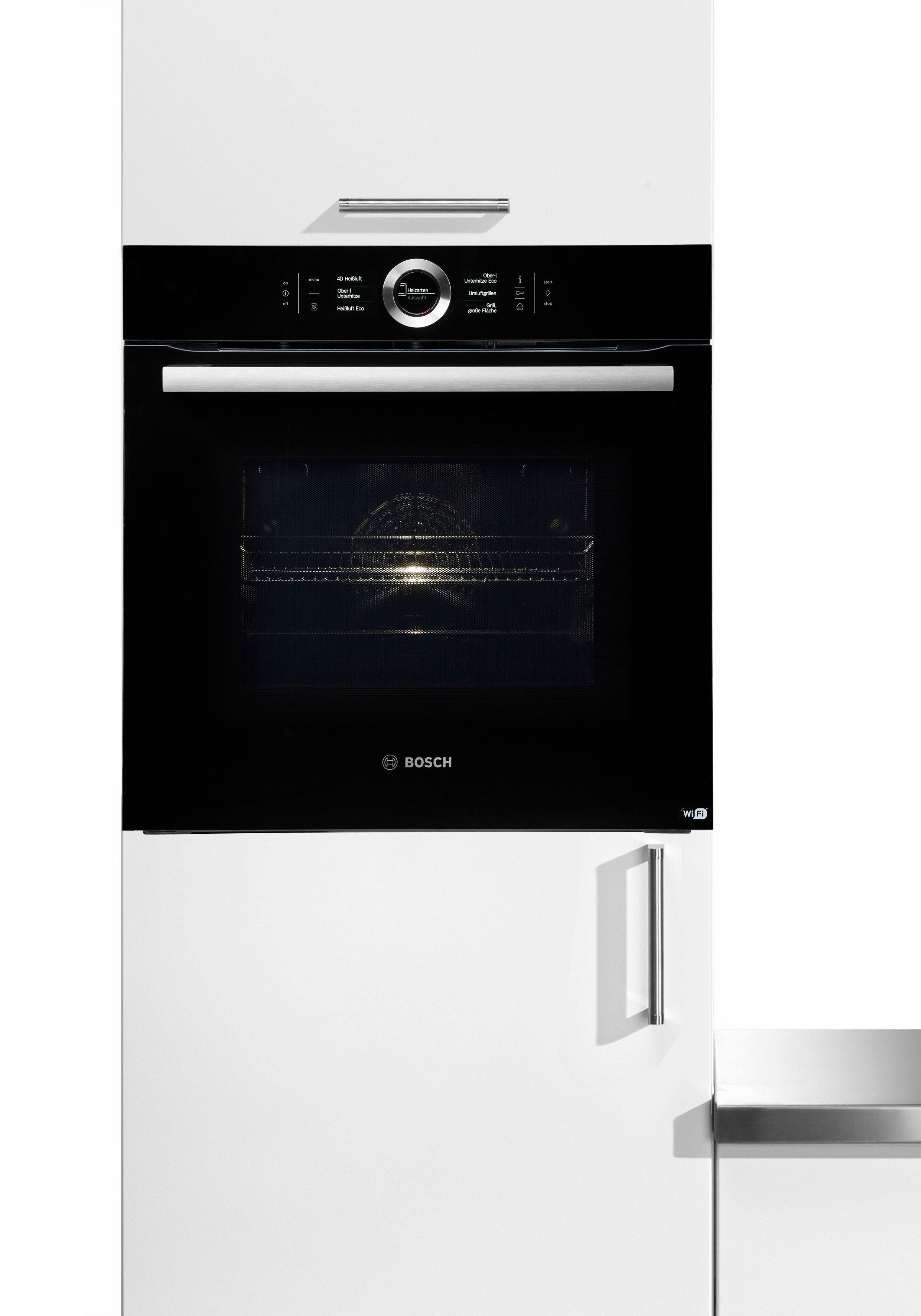 BOSCH Backofen mit Mikrowelle HNG6764B6, mit 1-fach-Teleskopauszug, Pyrolyse-Selbstreinigung, mit Pizzastufe - BOSCH