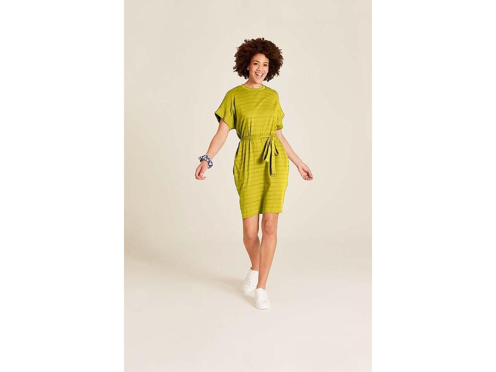 Tranquillo Jerseykleid tranquillo Bio-Damen-Mini-Kleid aus Ajour-Jersey m