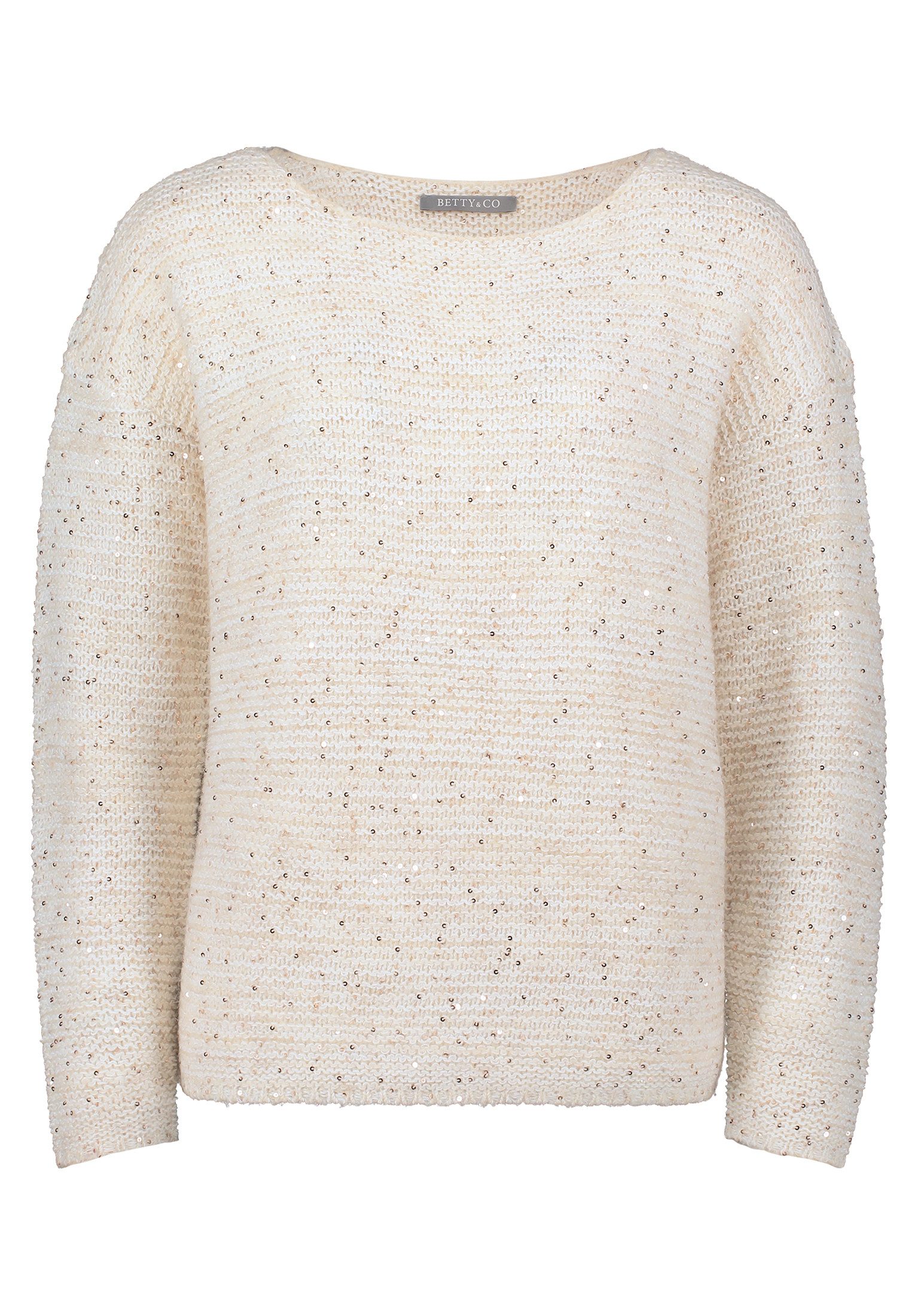 Betty&Co Strickpullover Damen Strickpullover mit Pailletten (1-tlg) Paillet günstig online kaufen