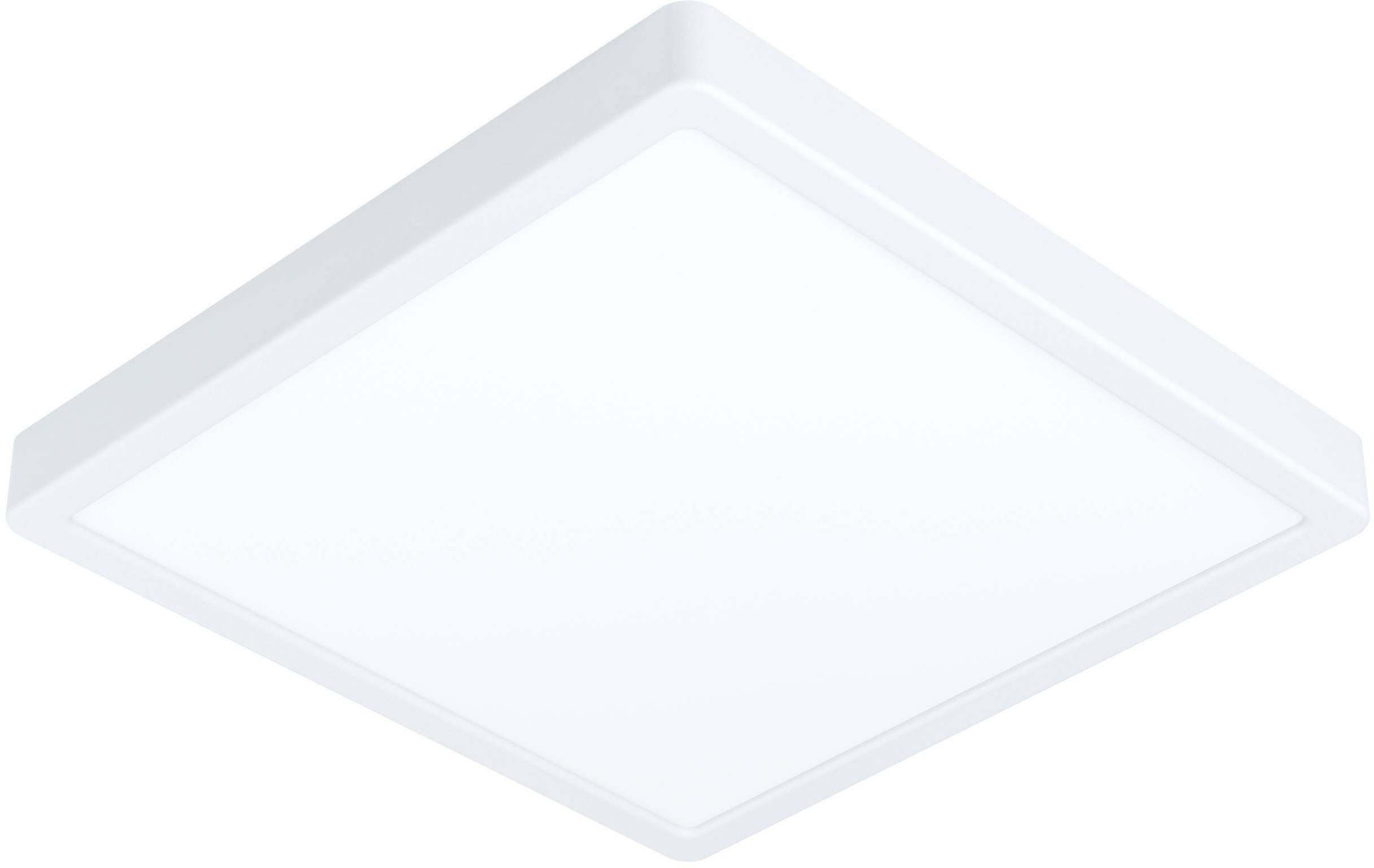 EGLO Aufbauleuchte Fueva 5 Deckenlampe, Aufbaulampe, Stahl und Kunststoff, Flurlampe, LED fest integriert, Warmweiß, L x B 28,5 cm, Aufbauleuchte, Deckenlampe in Weiß, LED Aufbaulampe