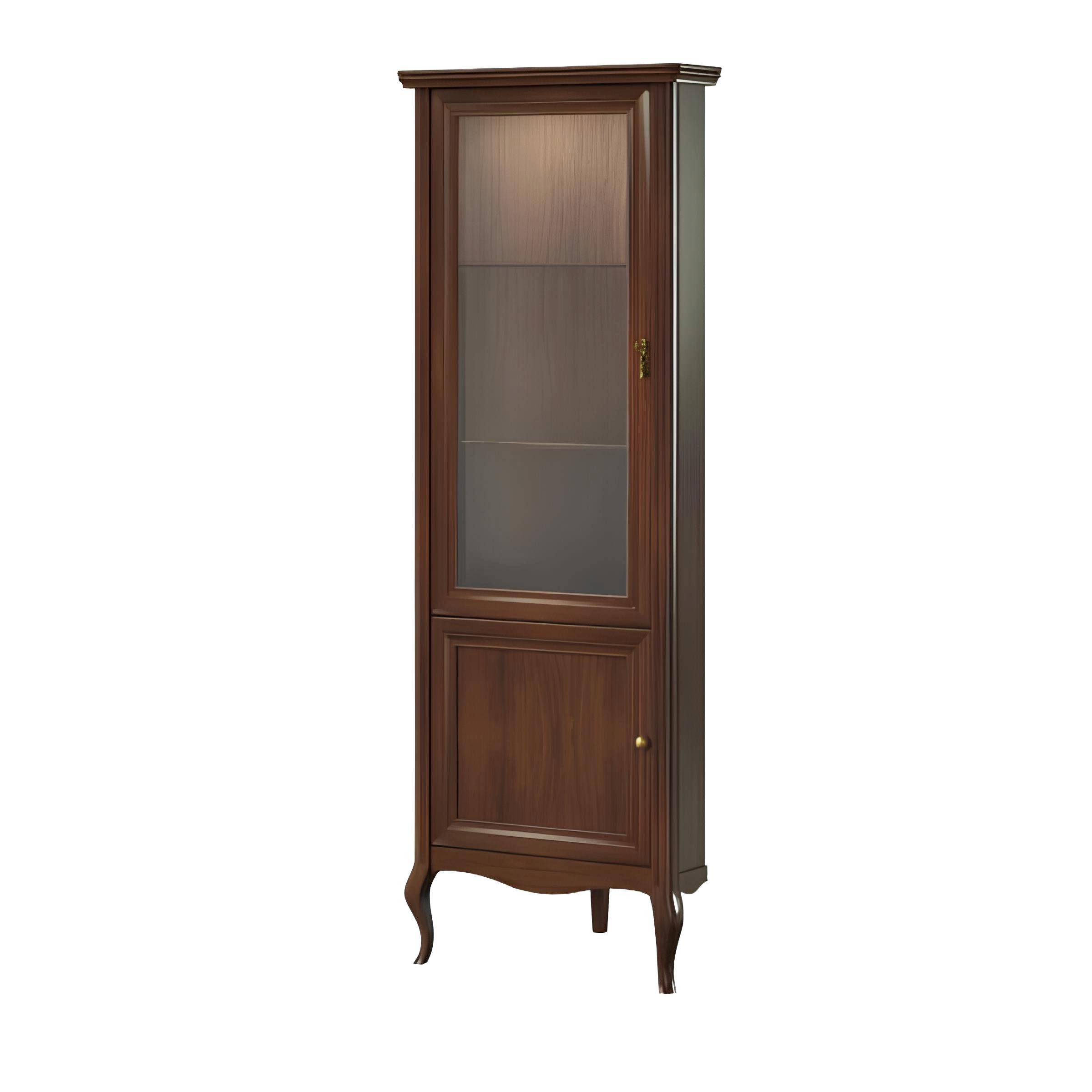 Xlmoebel Eckvitrine Eck-Vitrinen-Schrank Glas-Display-Schrank Regal-Vitrine. (Eckvitrine) Hergestellt in Europa