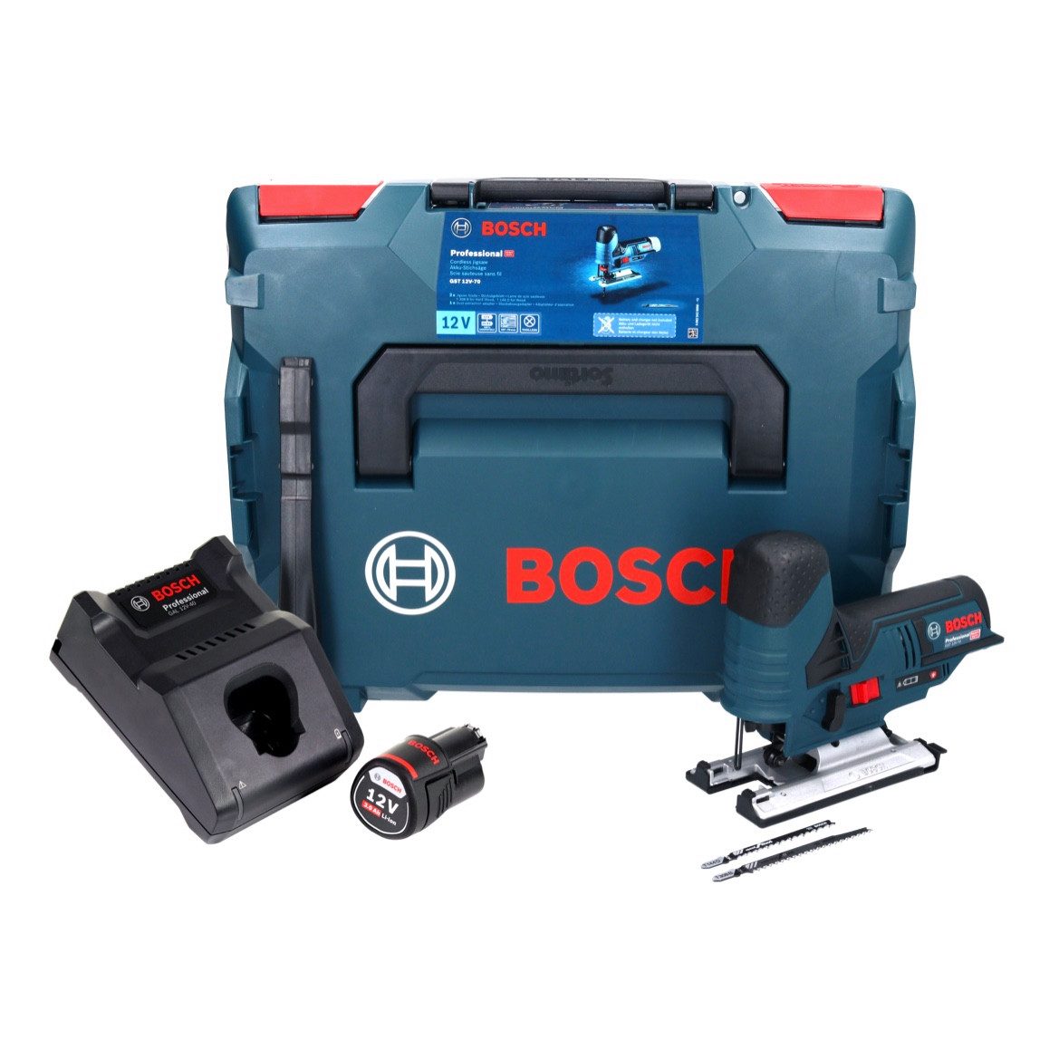 Thumbnail - Bosch Professional Stichsäge GST 12V-70 Professional Akku Stichsäge 12 V + 1x Akku 3,0 Ah + Ladege