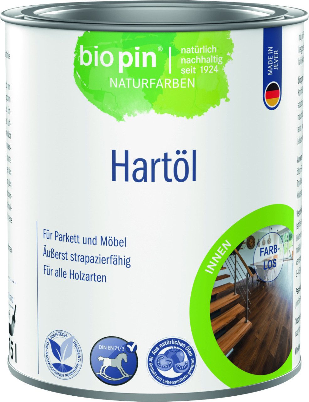 Bio Pin Teakholzöl Biopin Naturfarben Teaköl 750 ml farblos