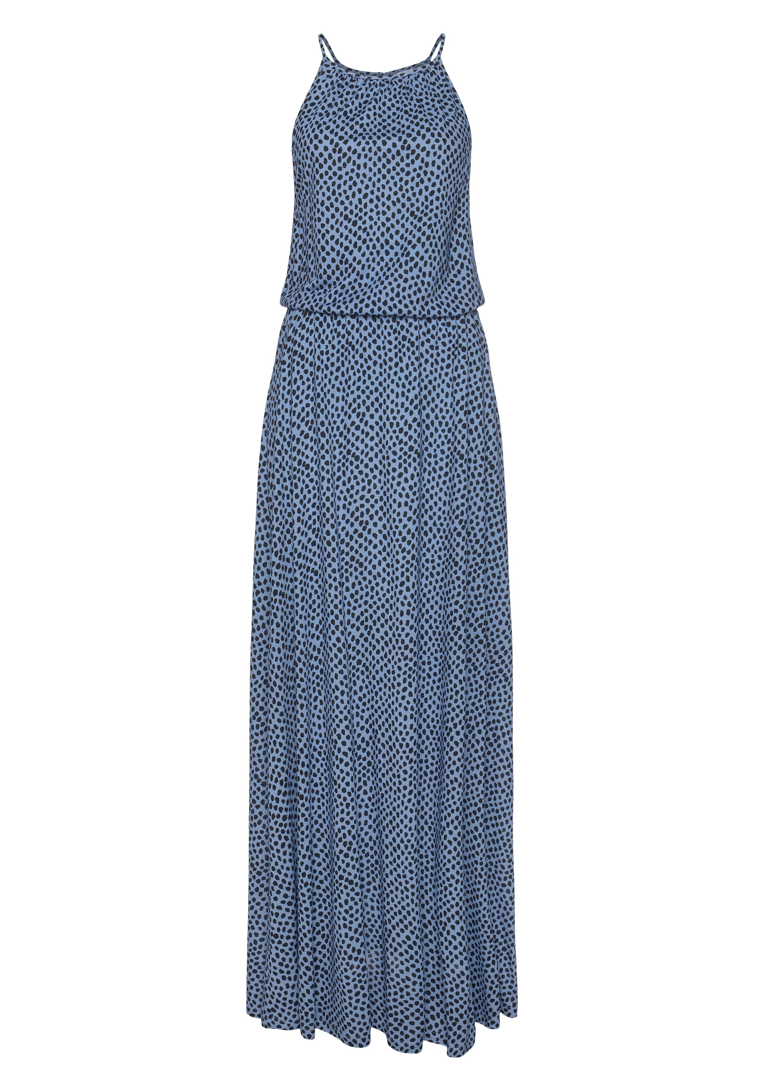 LASCANA Maxikleid mit Alloverdruck im Pünktchendesign luftiges Sommerkleid, Strandkleid aus Viskose, elegantes Jerseykleid – Bild 2 von 5