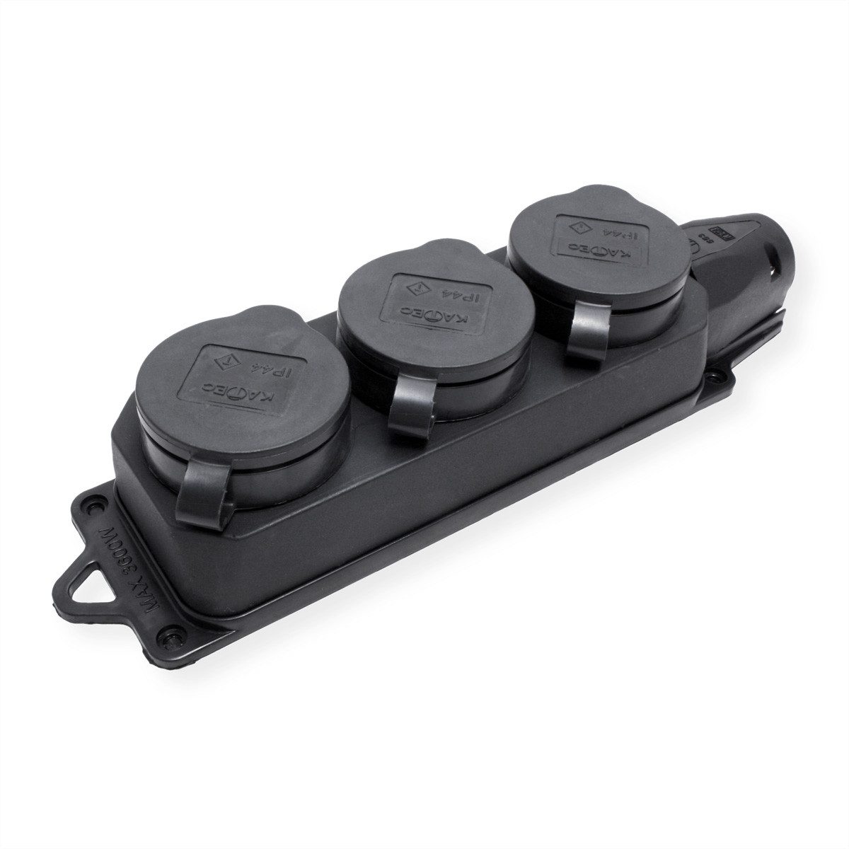 Bachmann Verteiler Steckdose 3xCEE7/3 Stromadapter zu Schutzkontakt, CEE 7/3, Typ-F, 0 cm, 3x Schutzkontakt IP44, 381.109