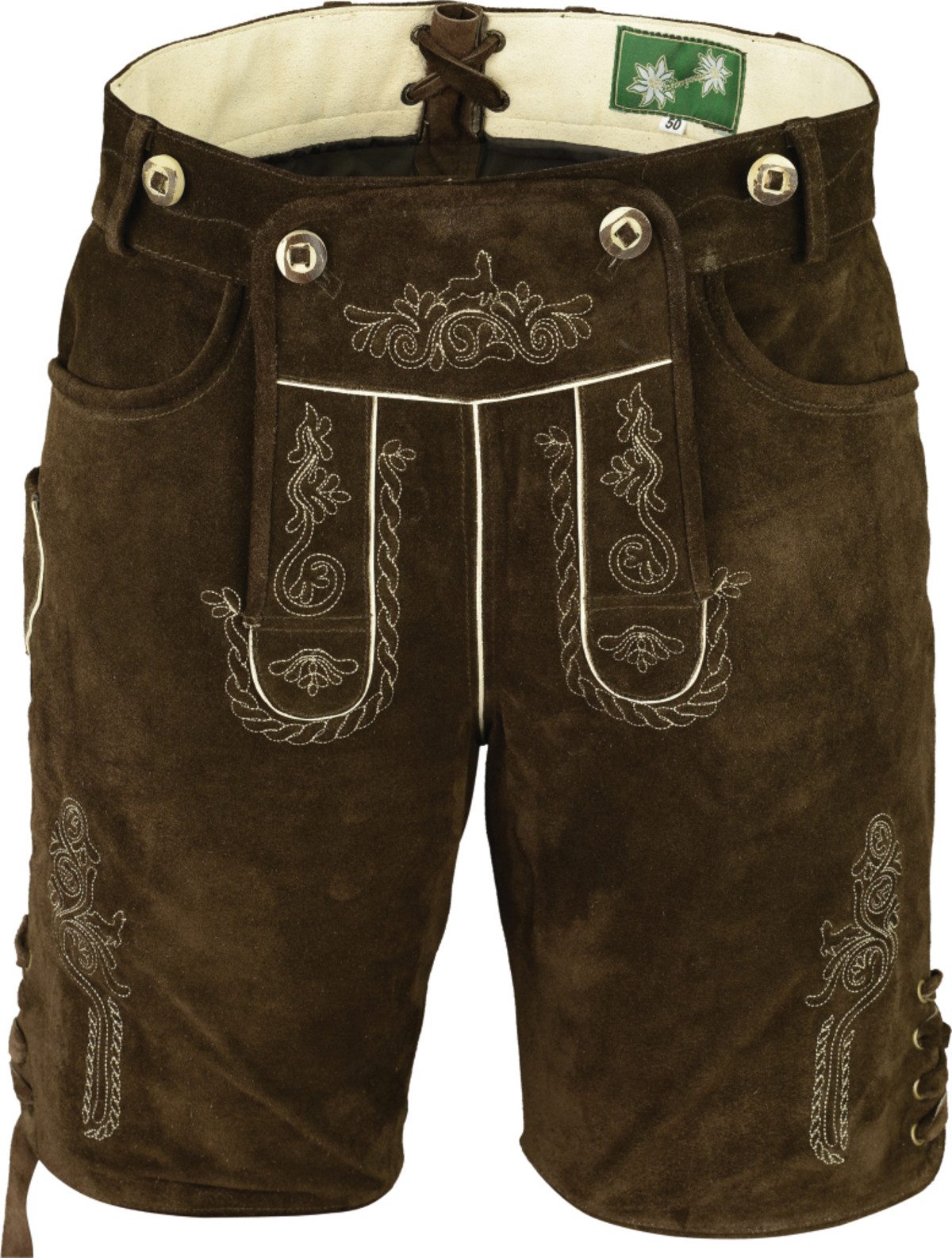 Fuente Leather Wears Trachtenlederhose Bayerische Lederhose kurz für Herren günstig online kaufen