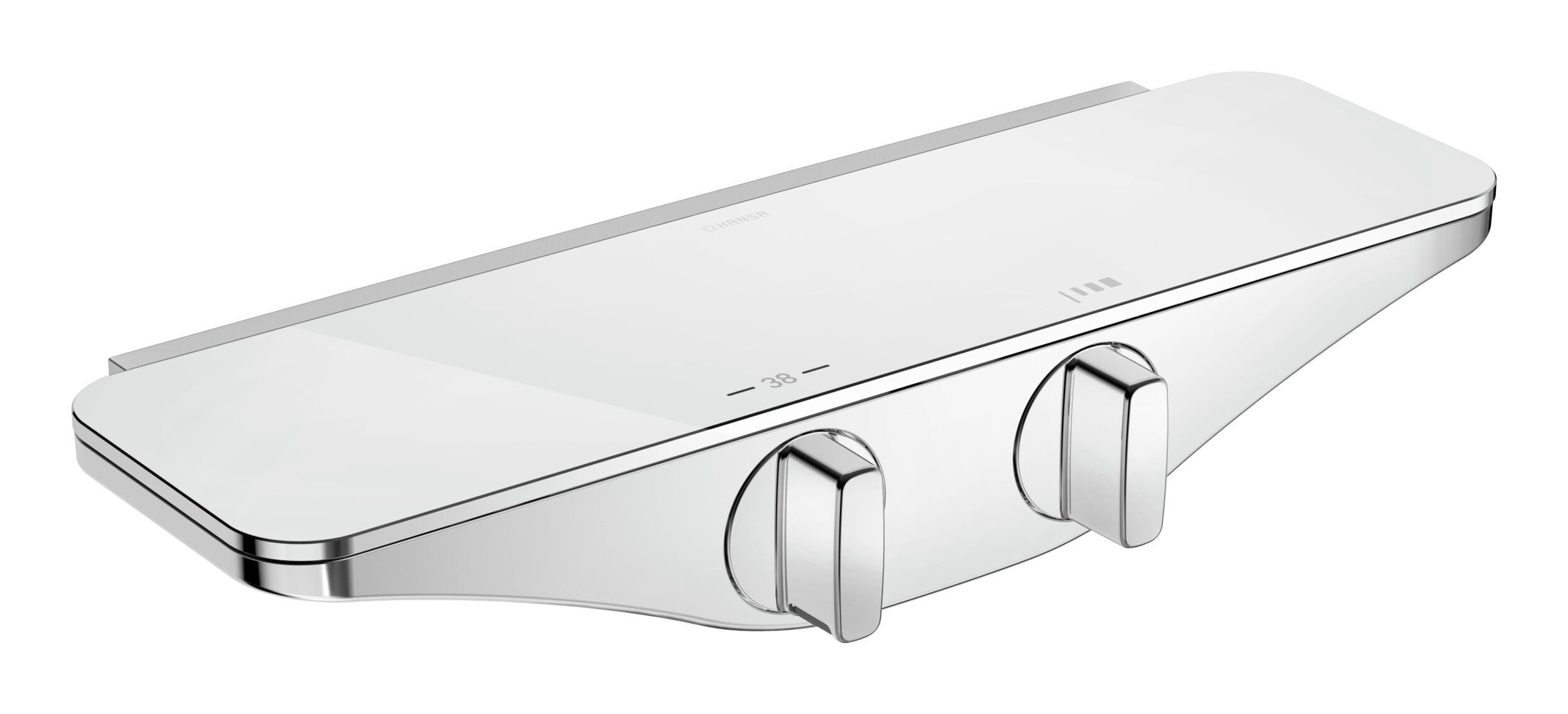 HANSA Brausethermostat Hansaemotion BrauseBatterie (G1/2) für Wandaufbau mit Verbrühschutz Chrom/Weiß