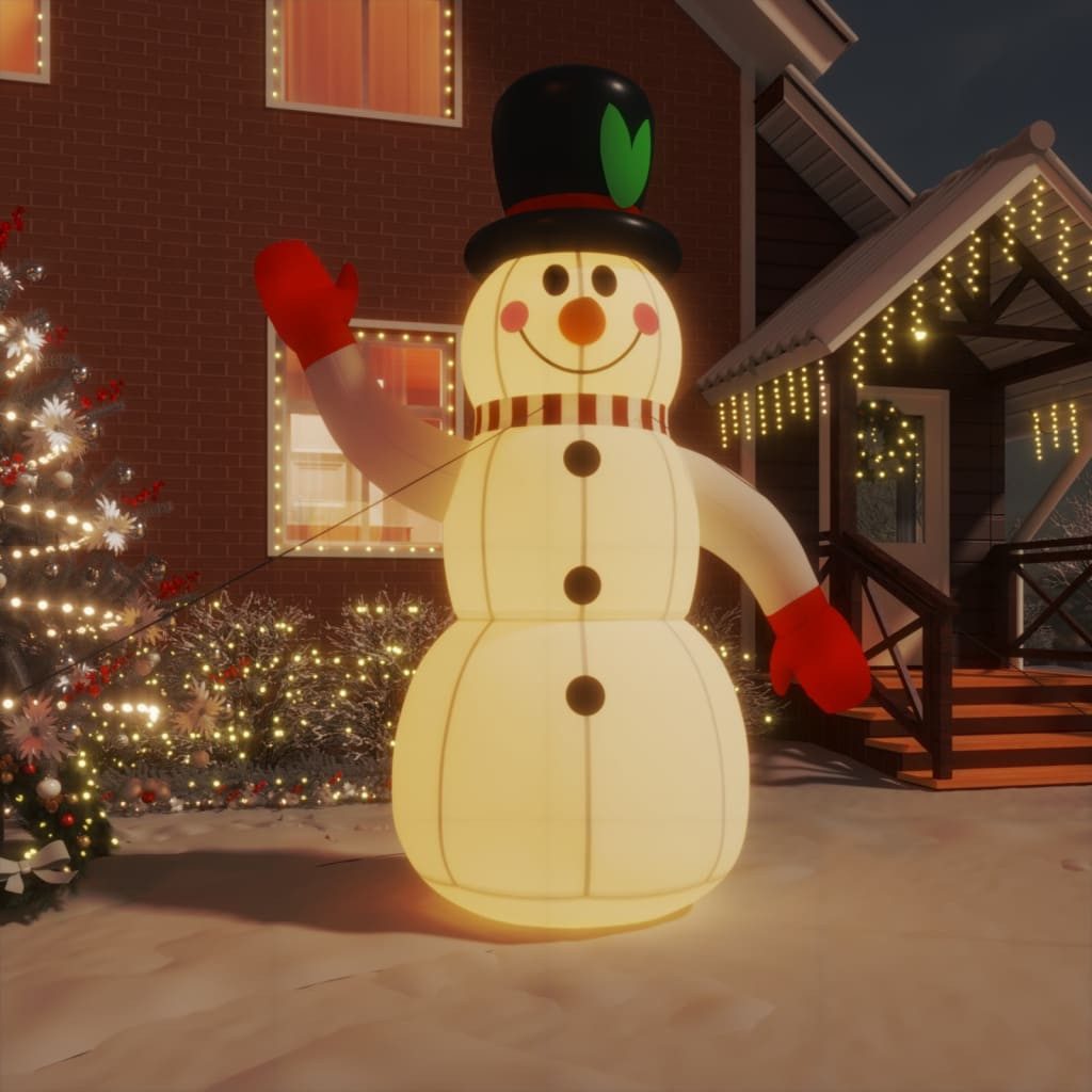 vidaXL Dekolicht 300 cm Aufblasbarer Schneemann LEDs 300cm Weihnachten Outdoor Außen Fi