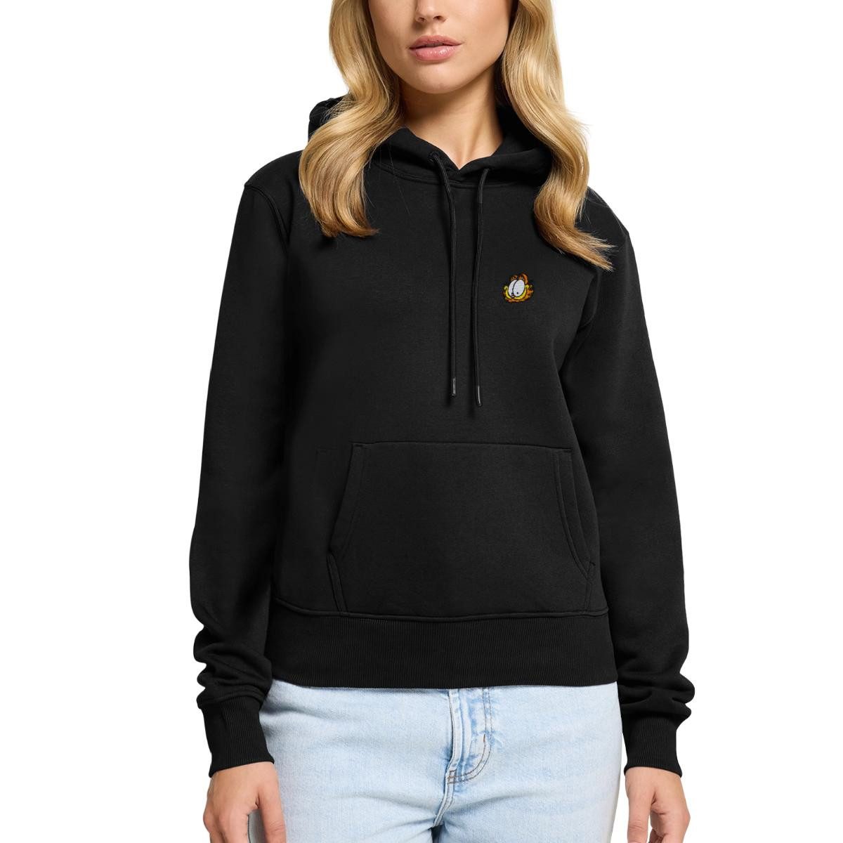 Spreadshirt Hoodie Garfield Als Stick-Design Damen Premium Hoodie (1-tlg)
