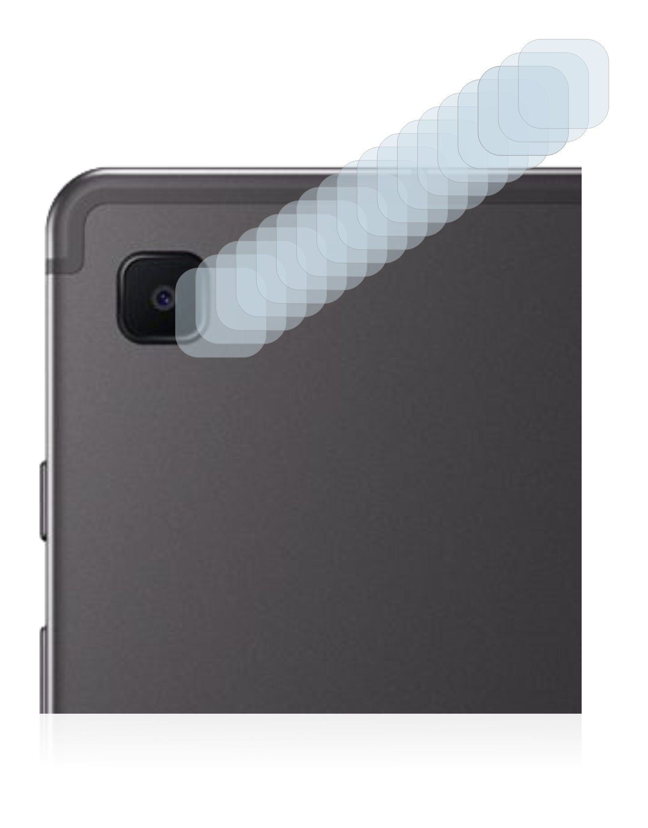 Savvies Schutzfolie für Samsung Galaxy Tab S6 Lite LTE 2020 (NUR Kamera),  Displayschutzfolie, 18 Stück, Folie klar