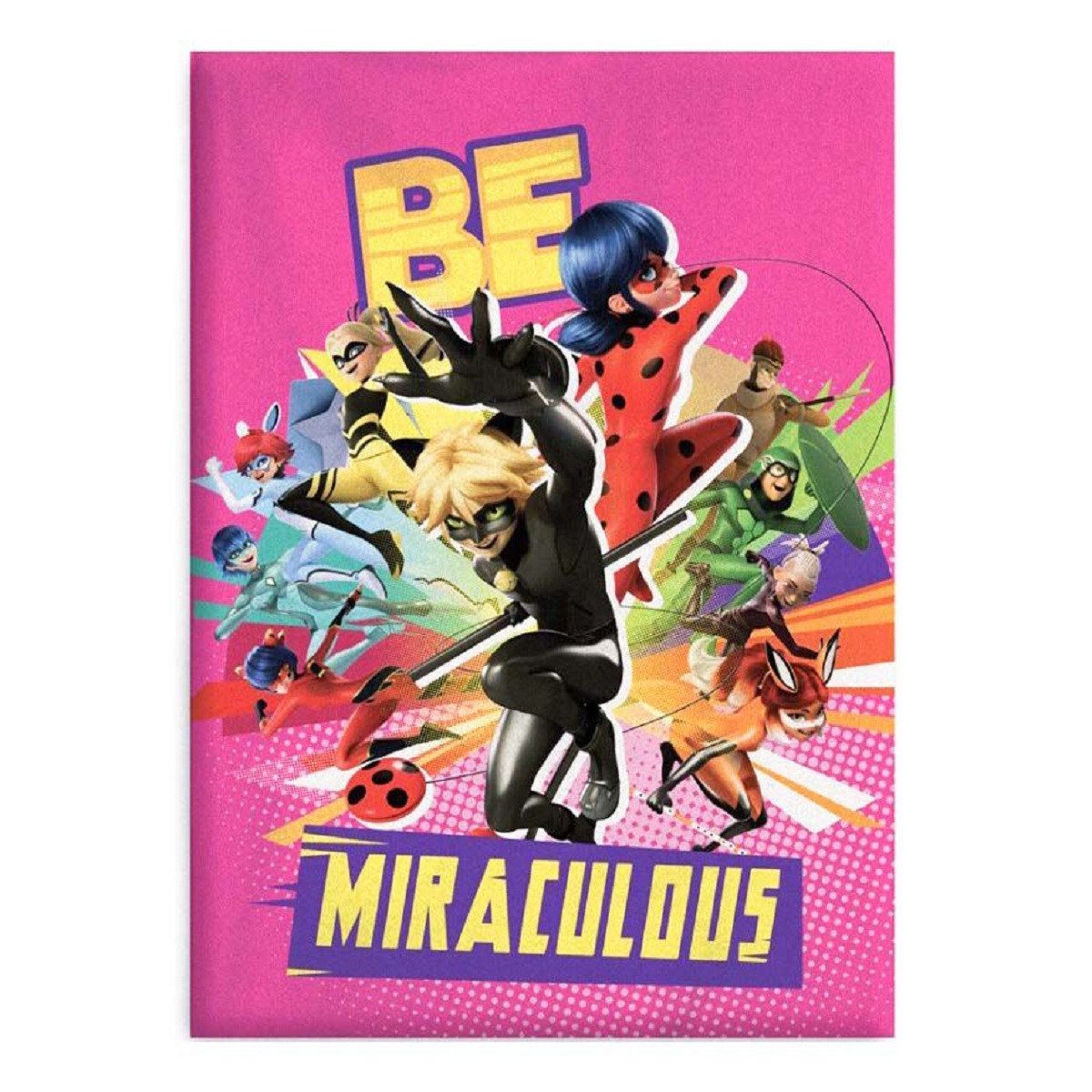 Kinderdecke Kuschelige Decke für Kinder, 140 x 100 cm, Miraculous - Ladybug