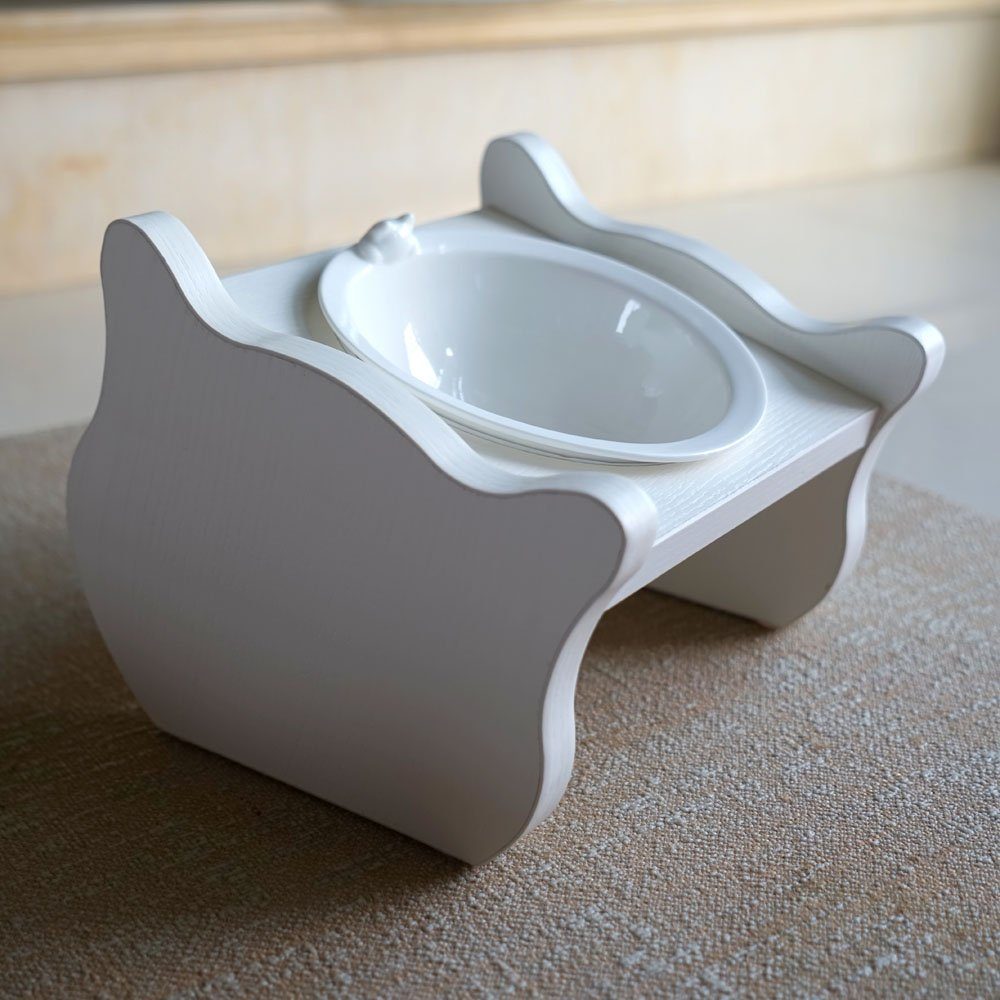 Futternapf CatS Design Holz/Keramiknäpfe "Näpfe Neigy" 1er
