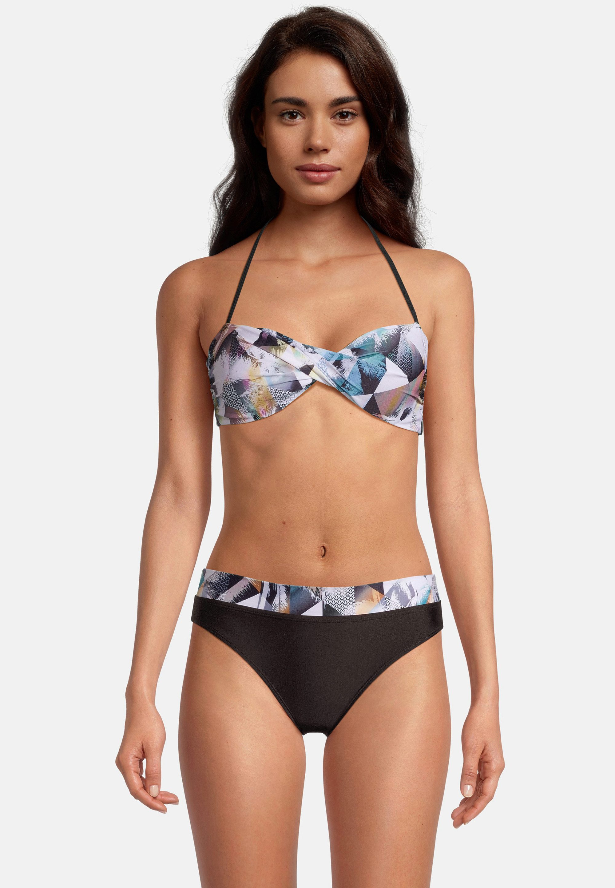 Beco Beermann Triangel-Bikini-Top Heavenly Palms (2-St), mit Wickeloptik und Umschlagbund