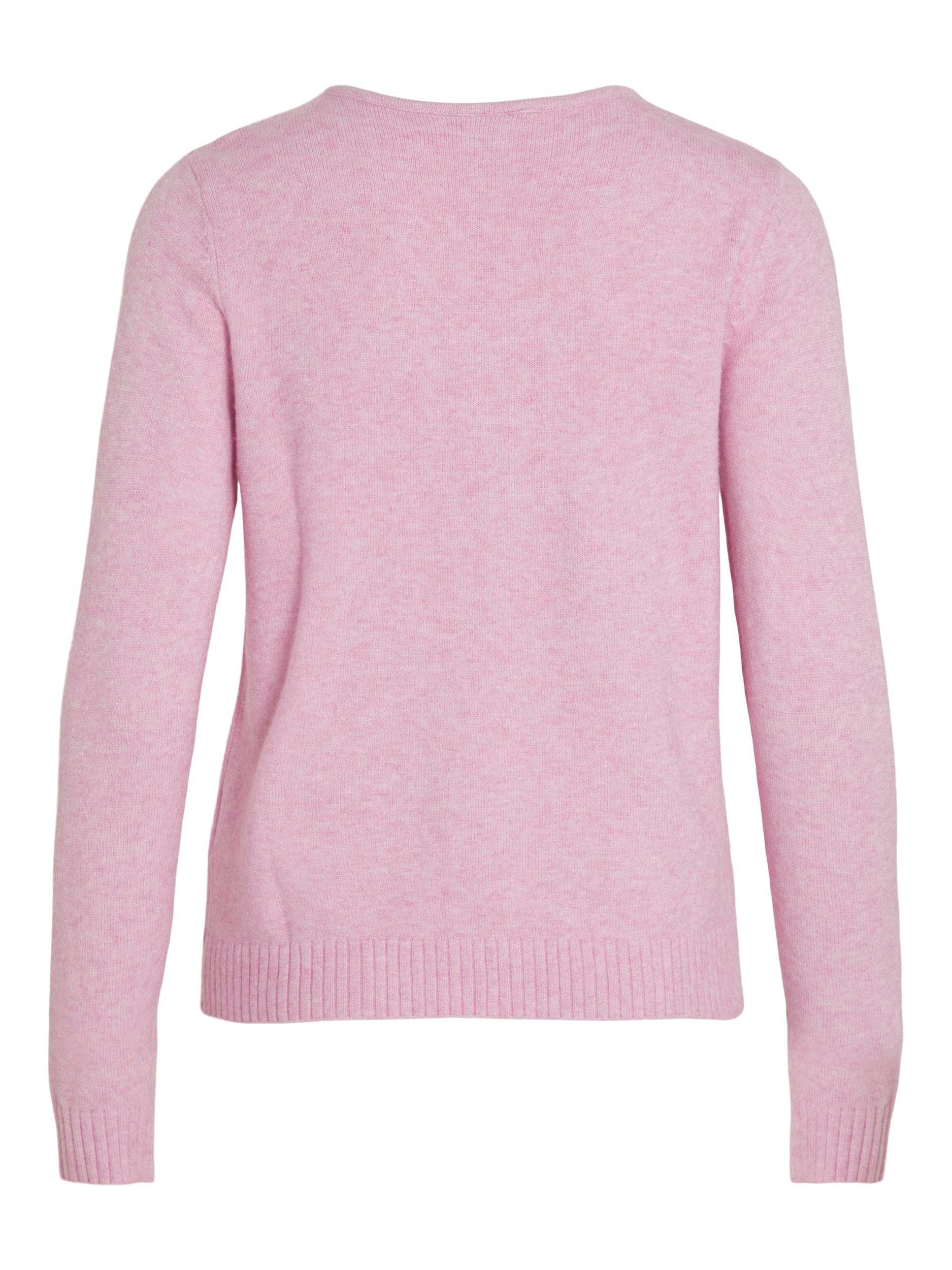 V-NECK - MELANGE TOP NOOS Lavender Pastel Detail:LIGHT KNIT L/S V-Ausschnitt-Pullover VIRIL Vila