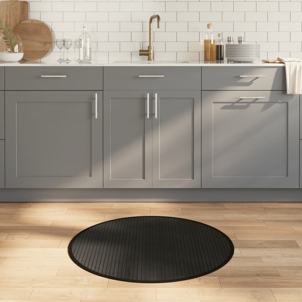 vidaXL Teppich Teppich Rund Schwarz 80 günstig online kaufen