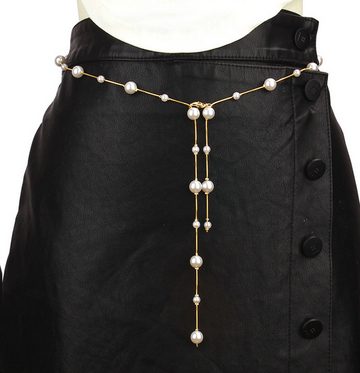 UNDOE Kettengürtel Kettengürtel Taillenkette im edlen Design mit Perlen