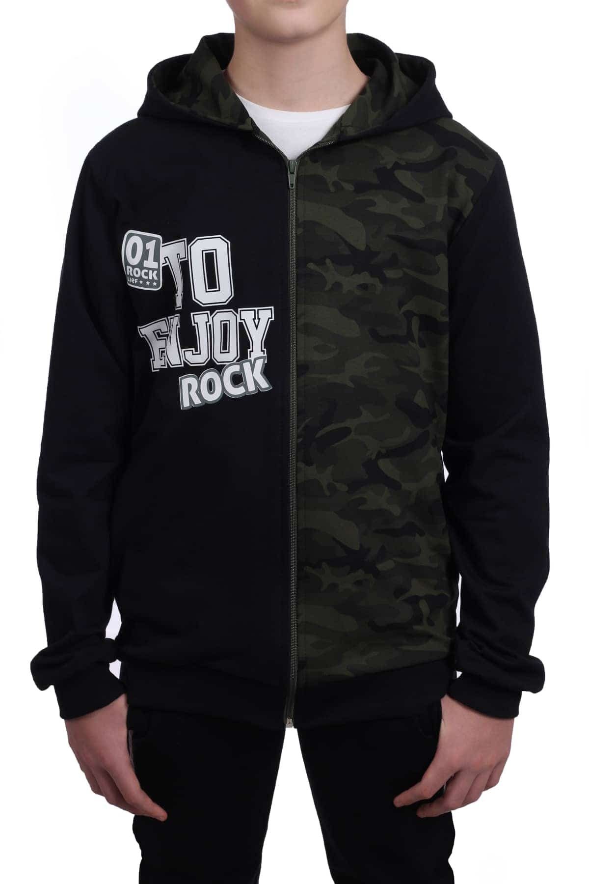 Kapuzensweatjacke Jungen Sweatjacke mit Kapuze
