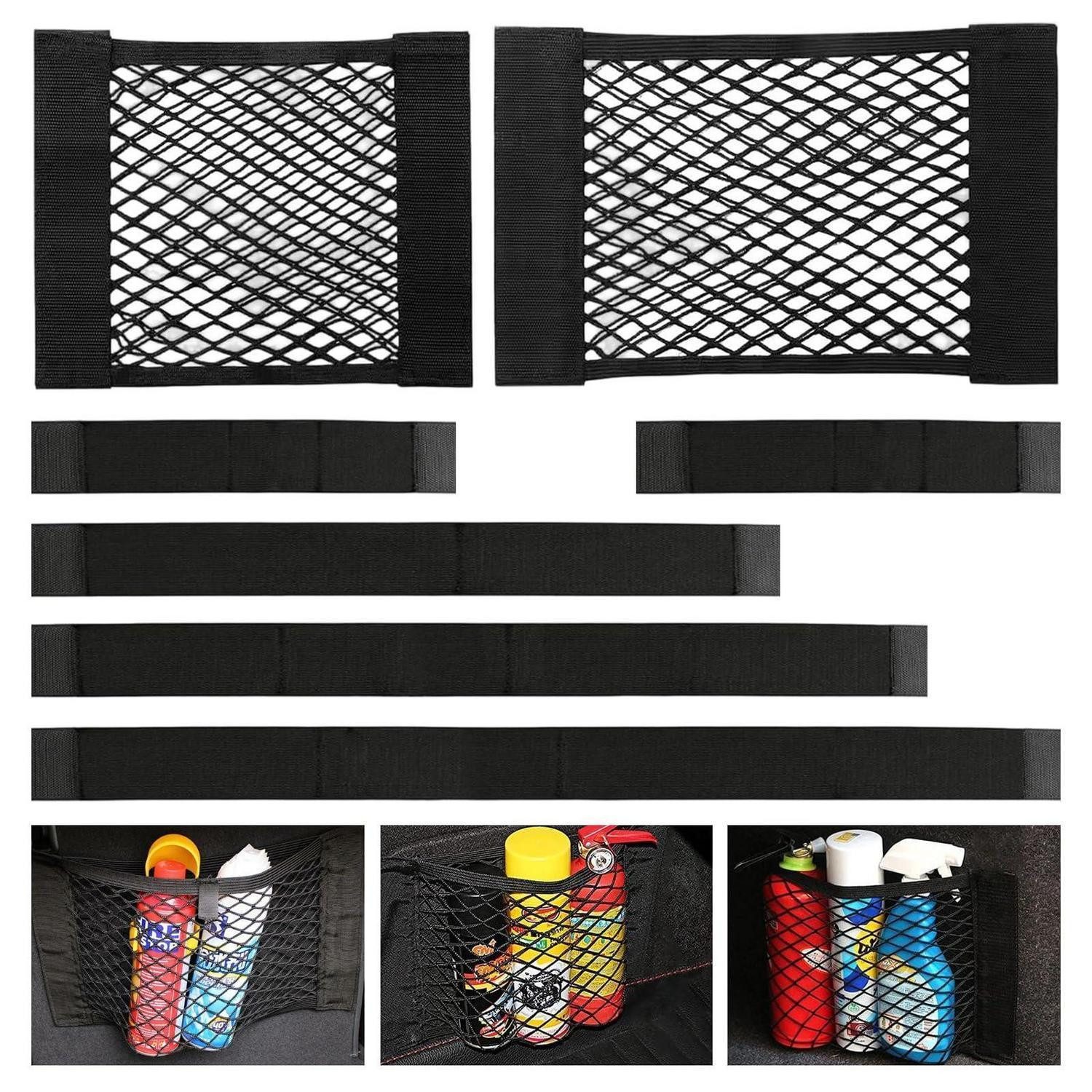 LuxusKollektion Aufbewahrungstasche Kofferraum-Netztasche 7-tlg. Set mit Klett
