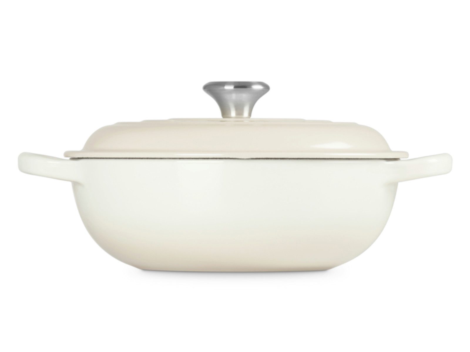 LE CREUSET Bräter Stew Pot Signature rund meringue 22cm, Emailliertes Gusseisen
