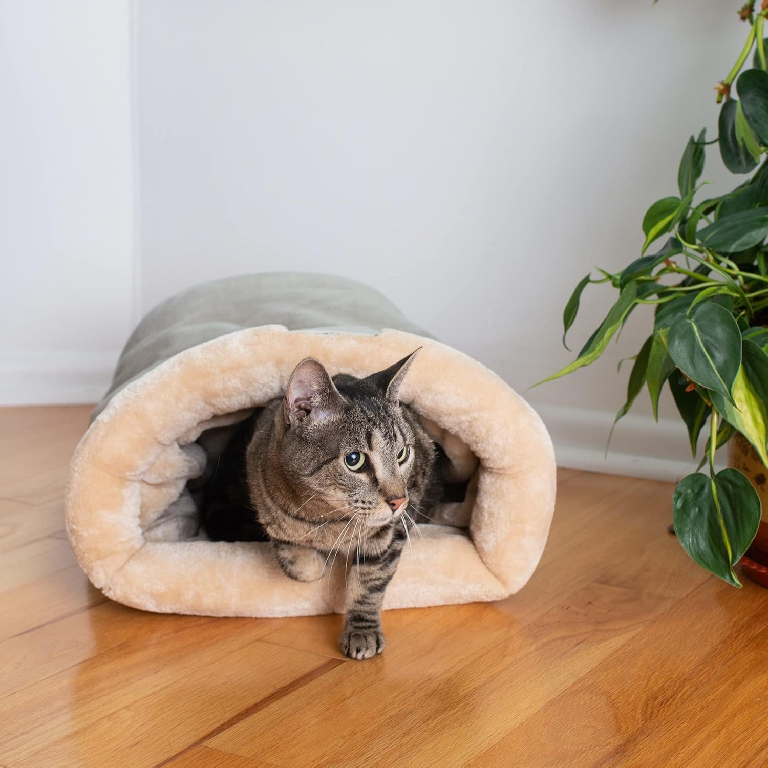 Ledander Tierbett Katzenschlafsack für den Innenbereich,Katzenbett für Katzen, Winter Haustierschlafsack,Selbstwärmender Schlafsack für Haustiere – Bild 4 von 4