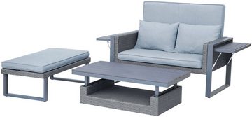 KONIFERA Gartenlounge-Set Cremona, (Set, 8-tlg), höhenverstellbarer Tisch