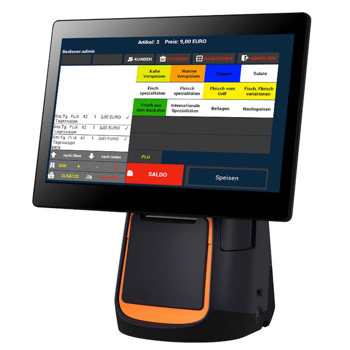 BlitzKasse Kassensystem 15" All-in-ONE Kassensystem für Einzelhandel und Schnellgastronomie