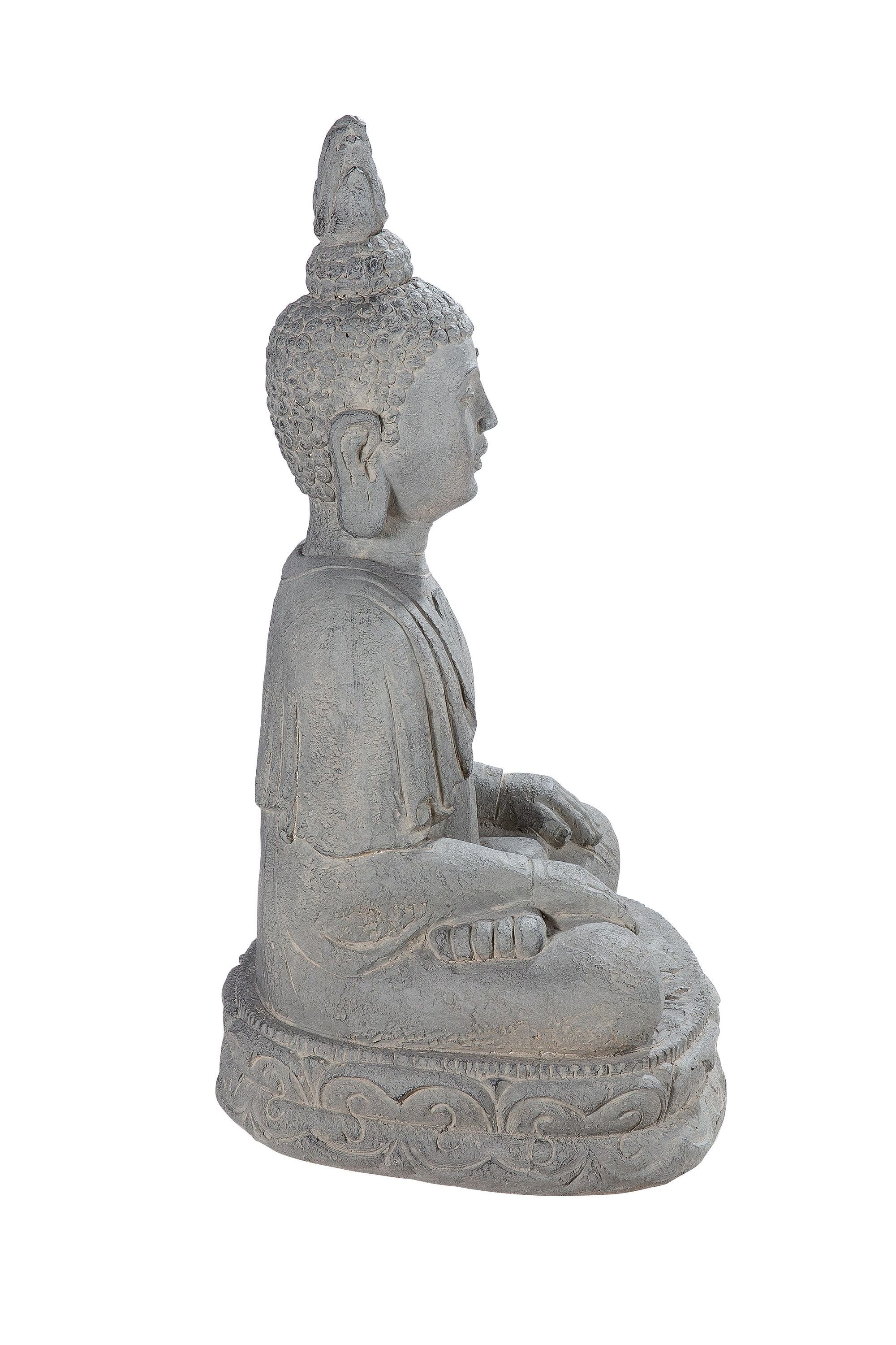 B. GILDE Relax x - grau H. Skulptur 38cm 58cm GILDE - Buddha Dekofigur