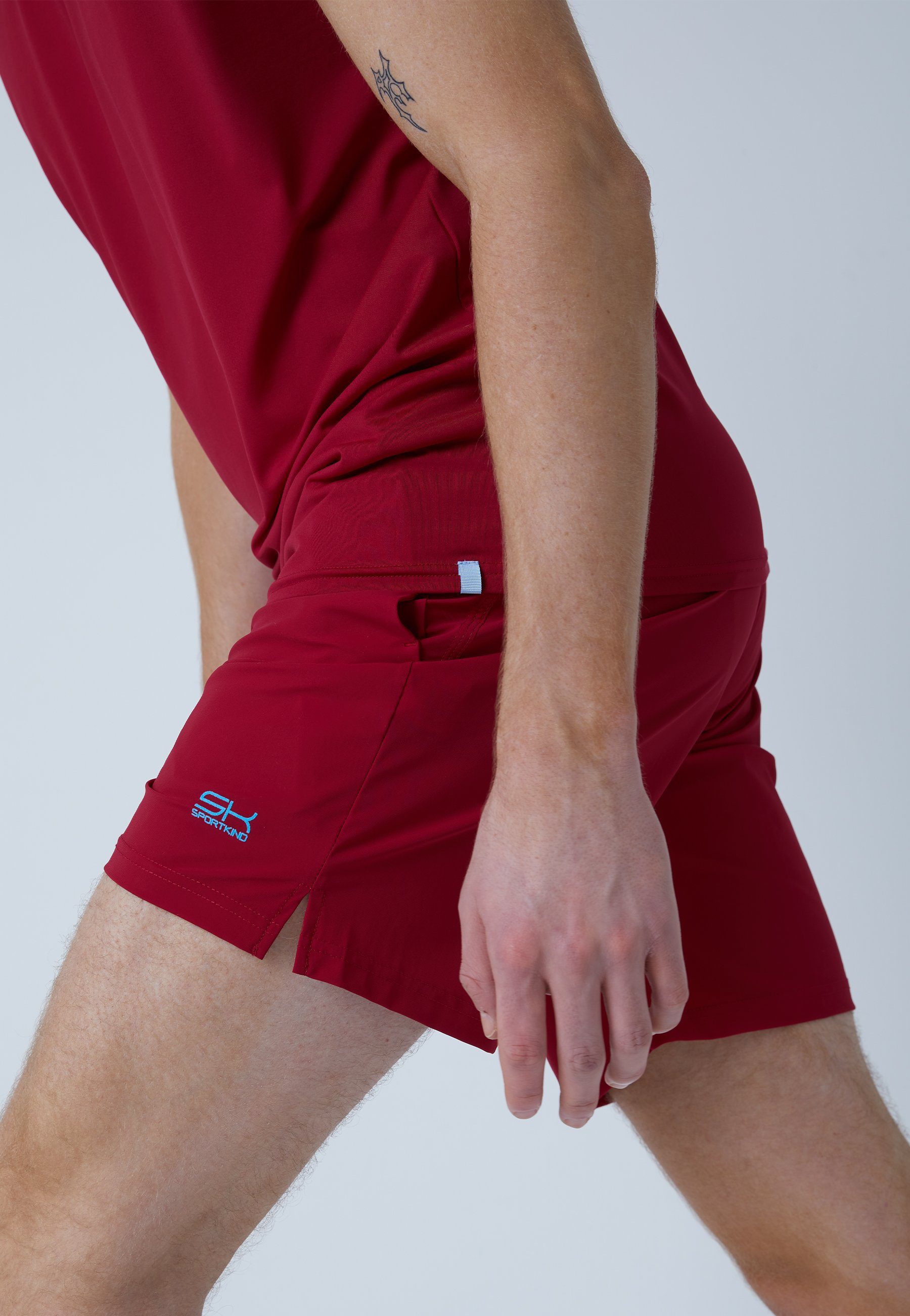 SPORTKIND Funktionsshorts Tennis Shorts regular Jungen & Herren bordeaux rot