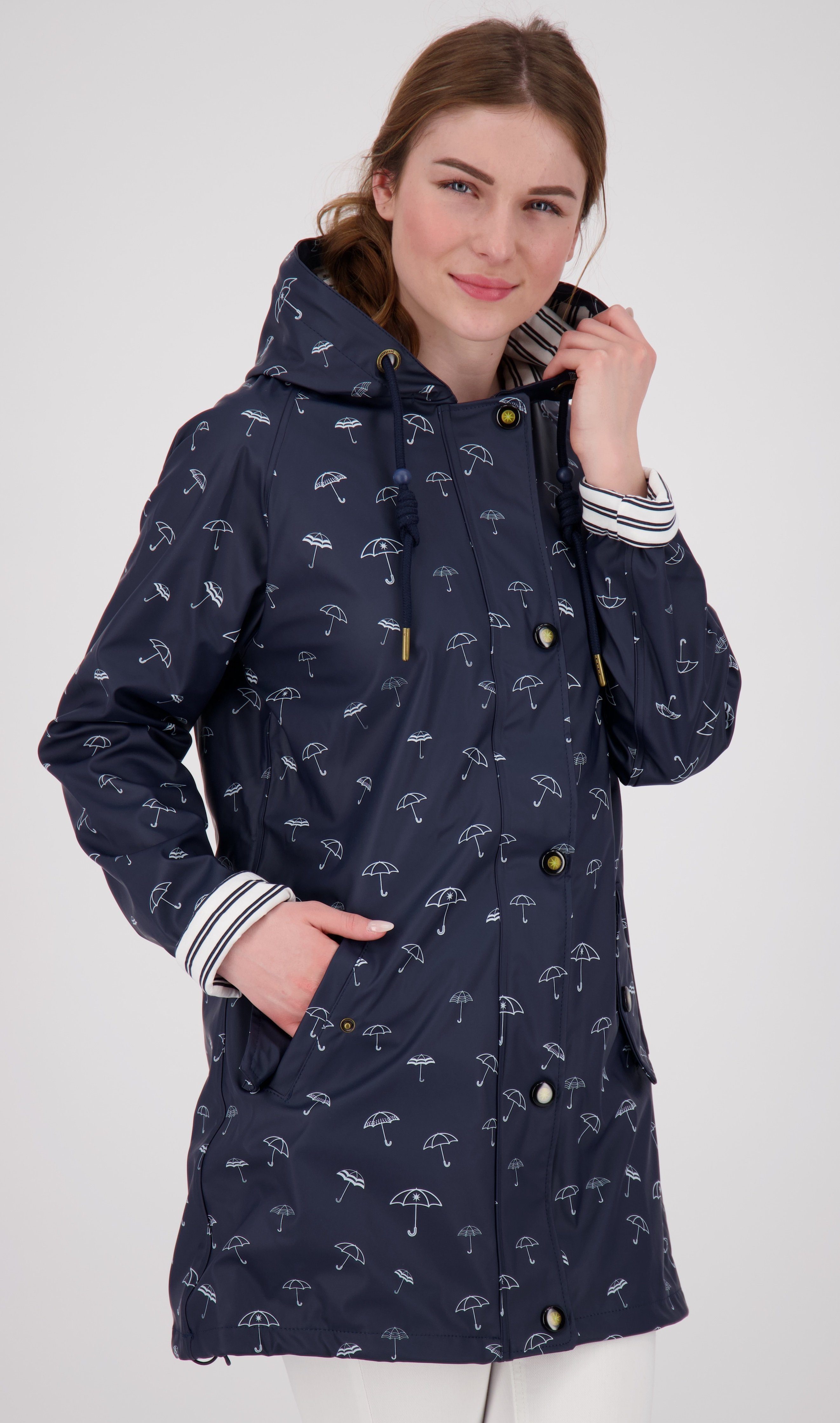 DEPROC WOMEN WIZZARD PEAK Großen Friesennerz Active UMBR erhältlich auch Größen Regenjacke in navy