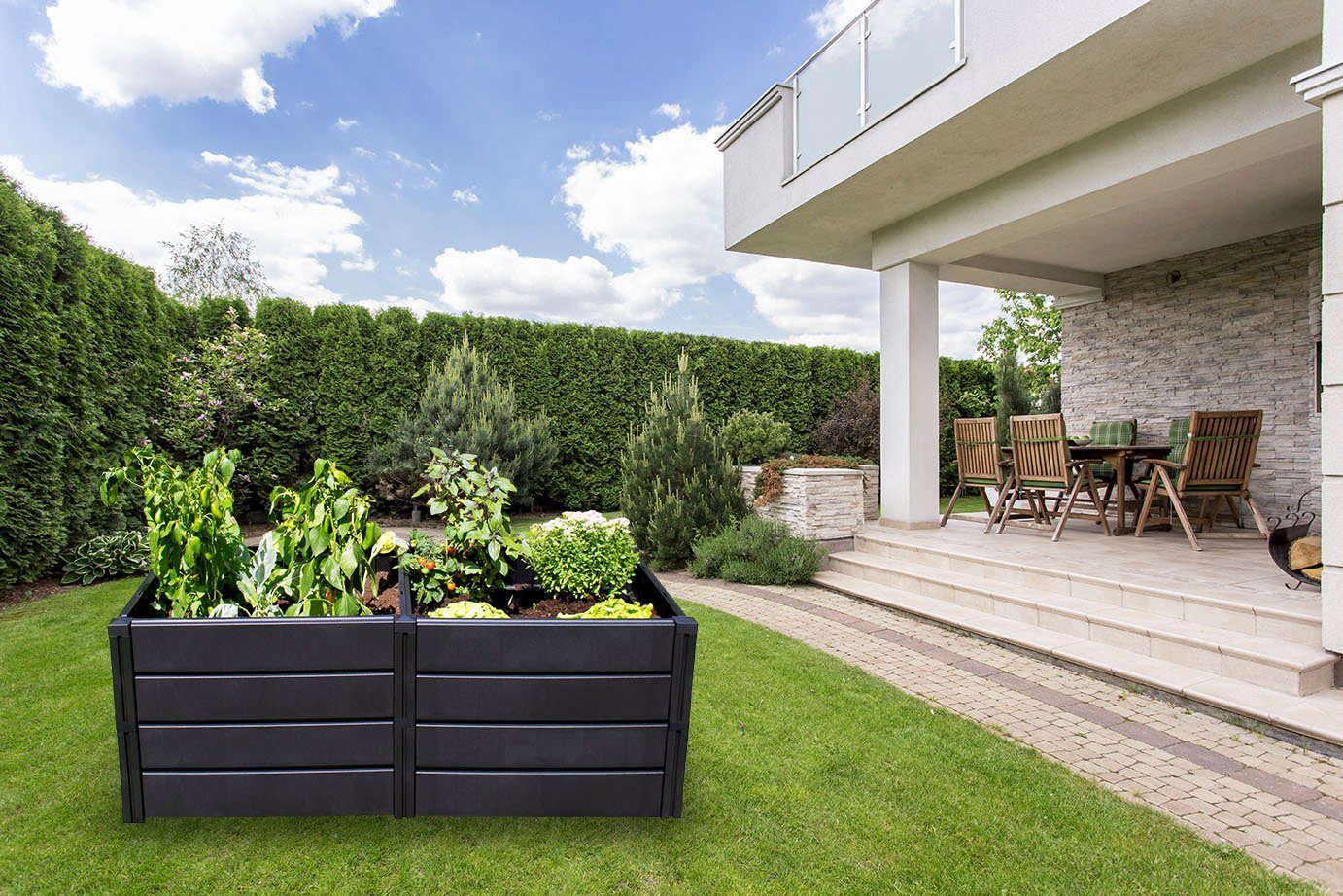 KHW Hochbeet Demeter XL, BxTxH: 158x82x61 cm, 672 Liter